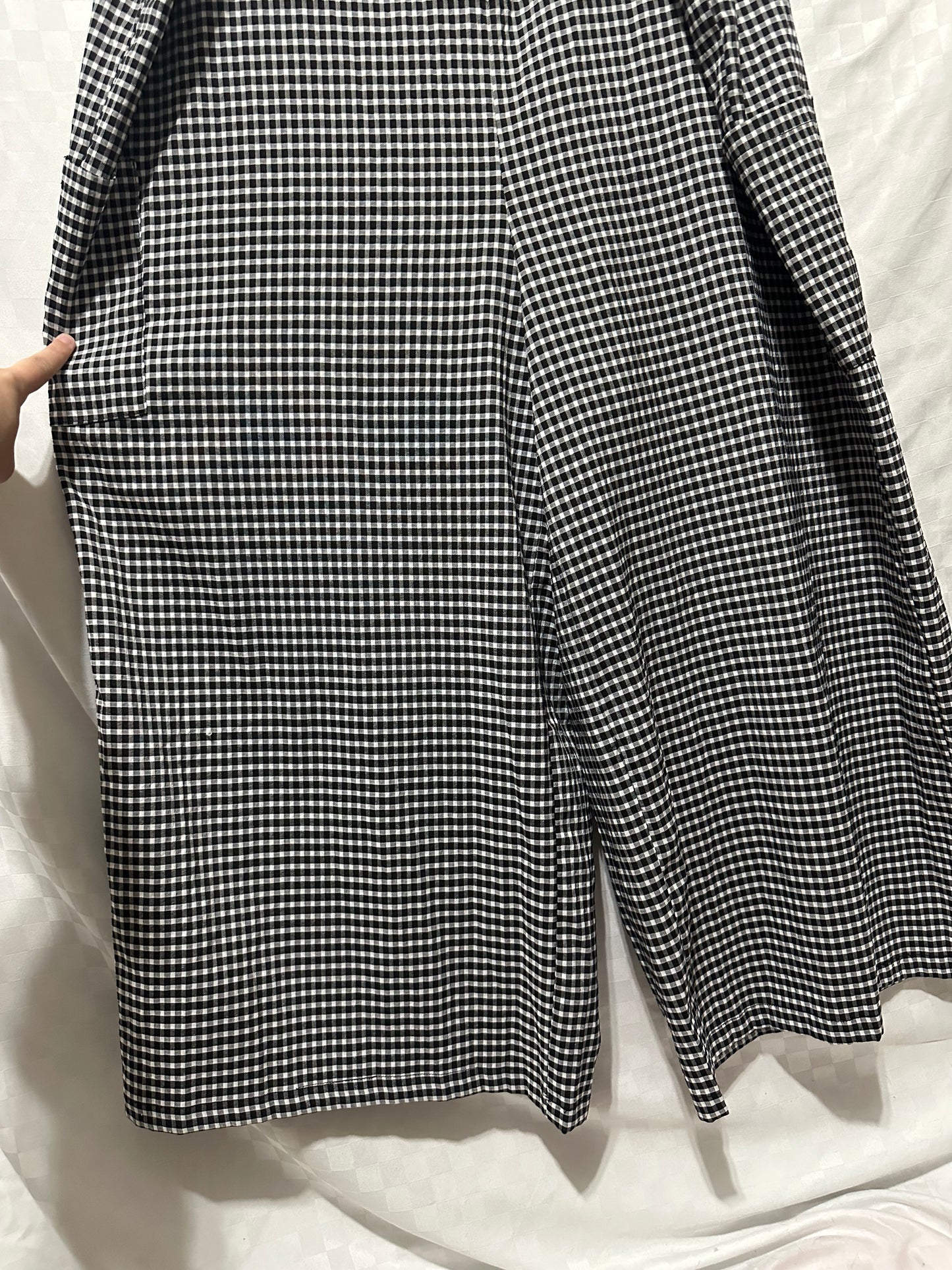 SHEIN CURVE Wide Leg Gingham Overalls | 2X