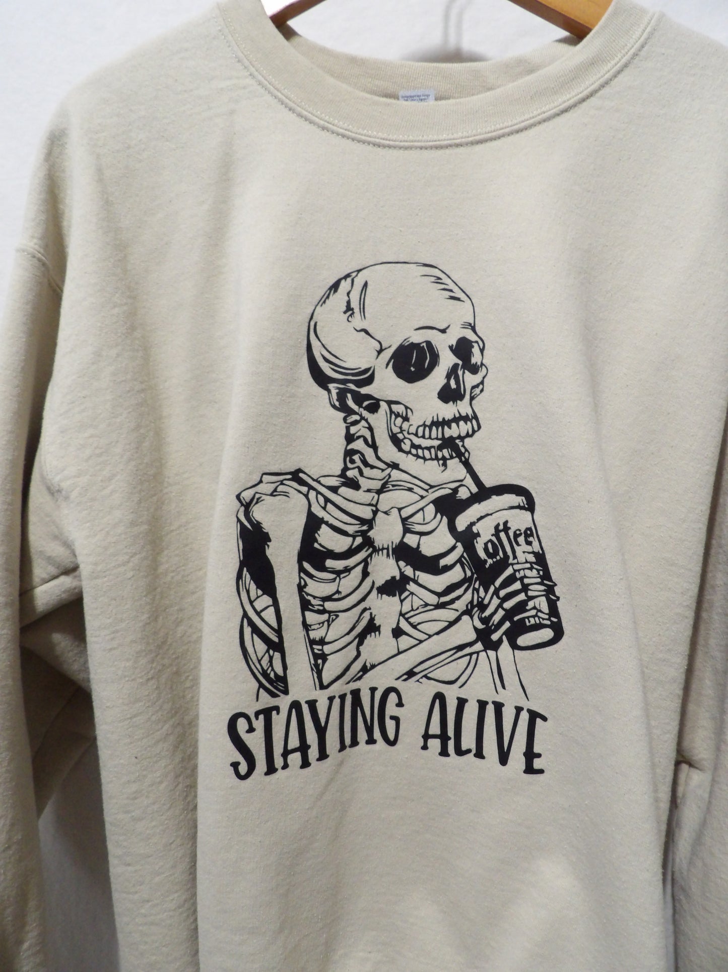 STAYING ALIVE Crewneck Sweatshirt | L