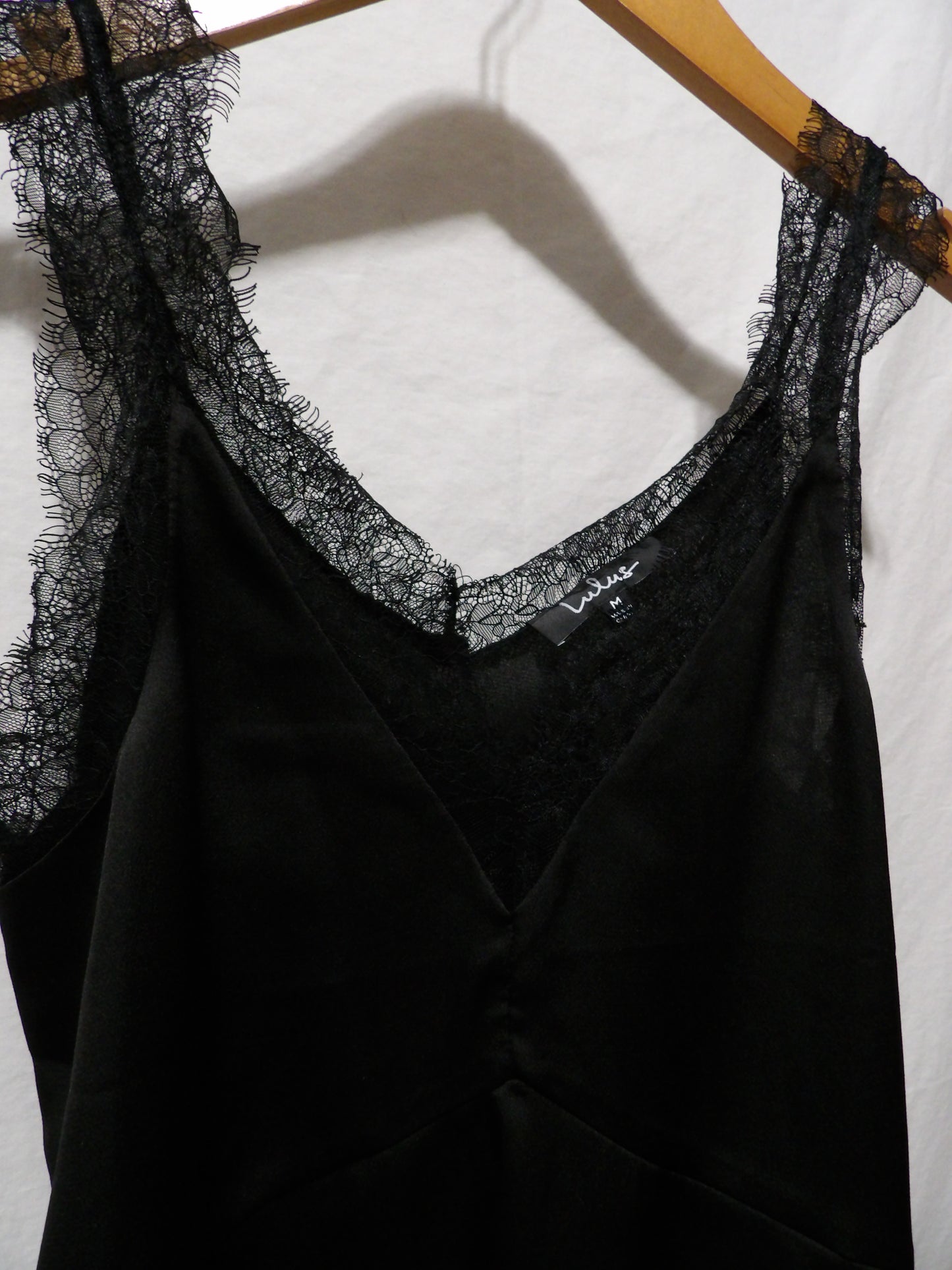LULUS Black Slip Top | M