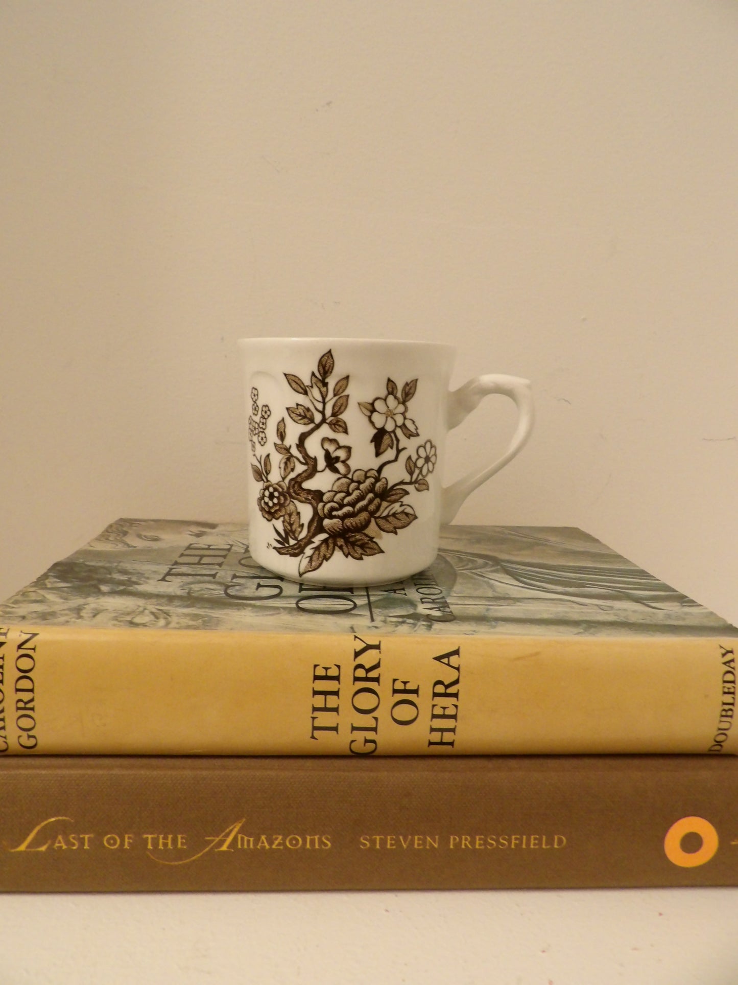 VINTAGE Brown Transferware J&G Ironstone Mug