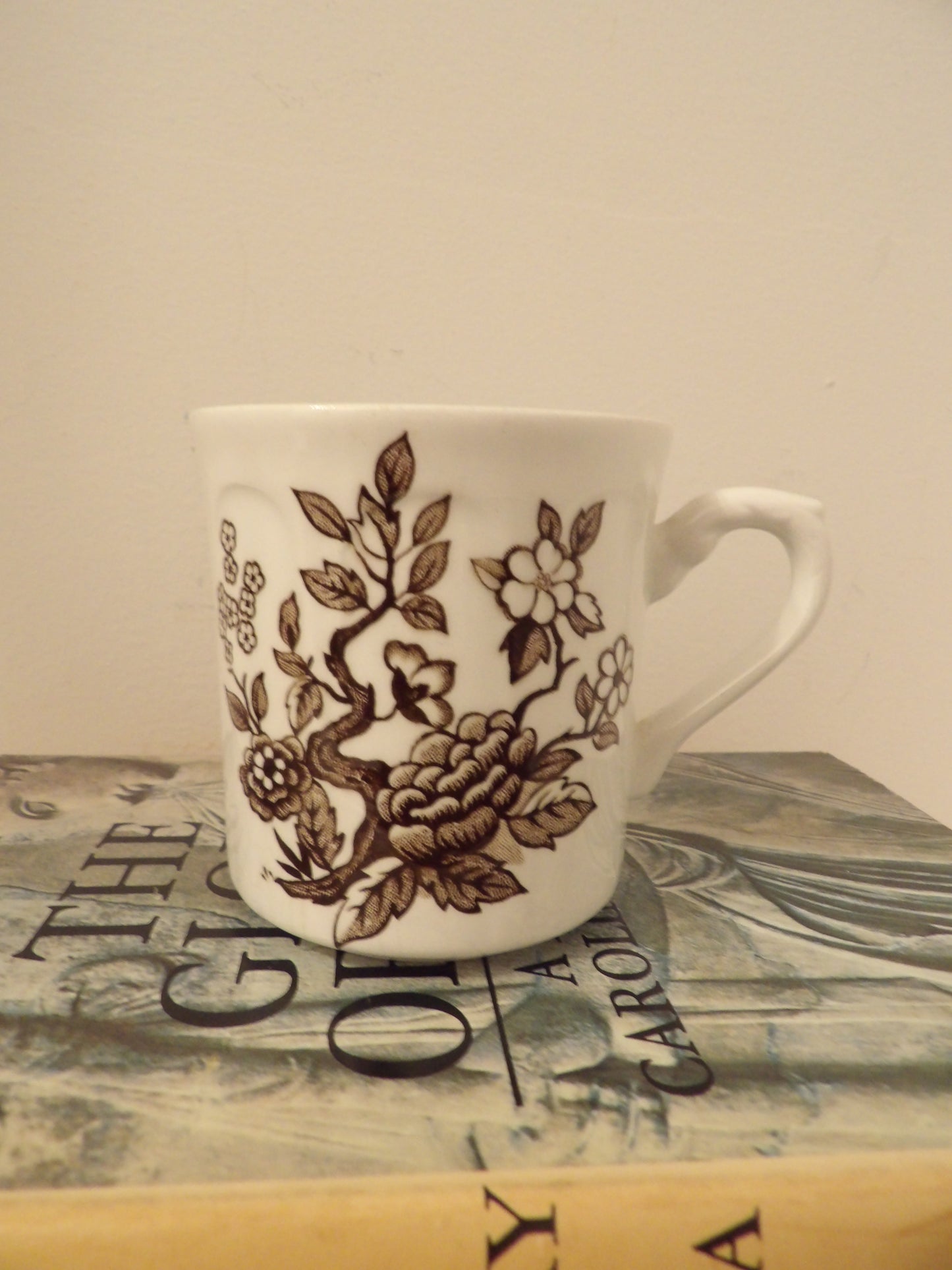 VINTAGE Brown Transferware J&G Ironstone Mug