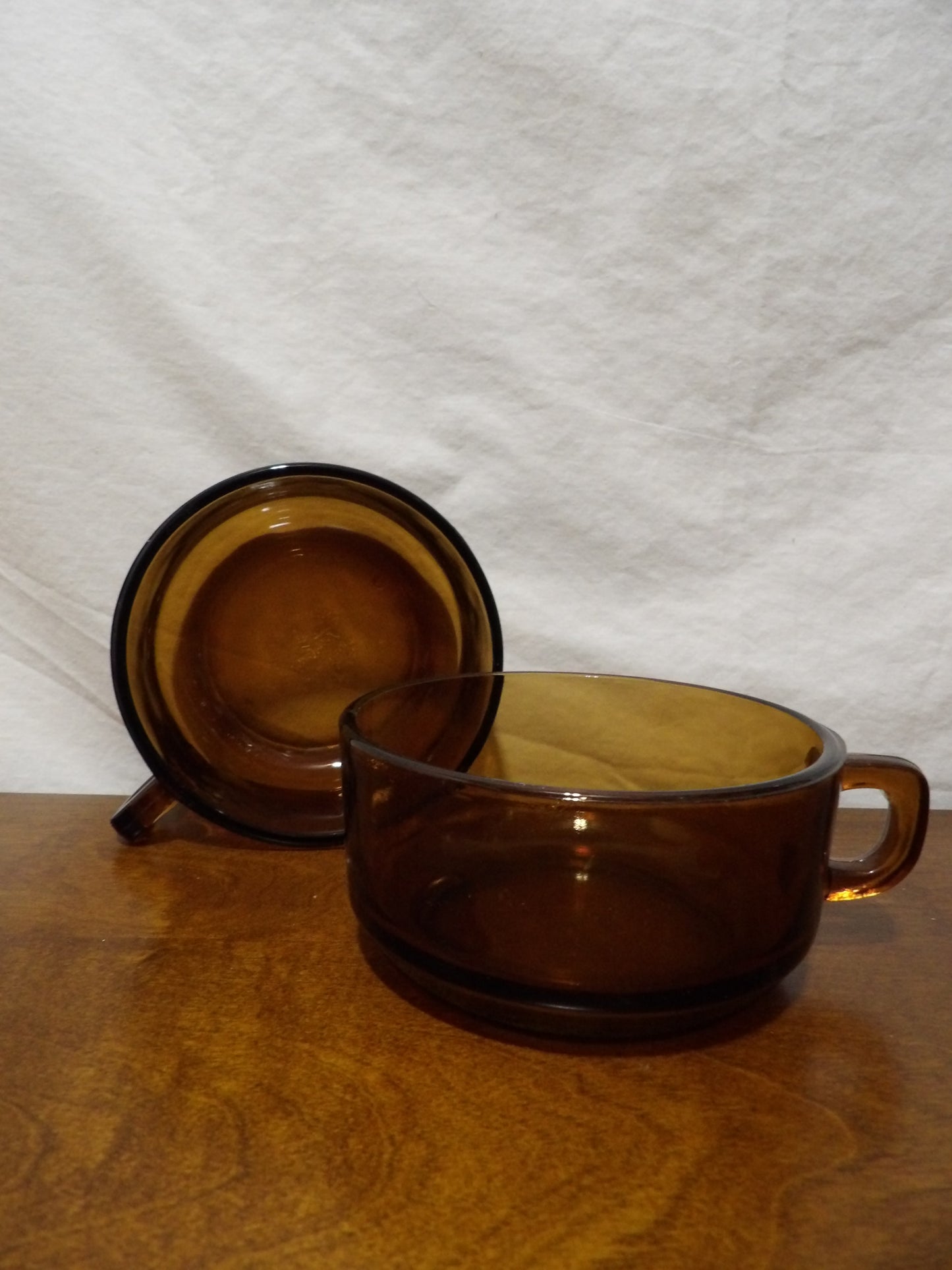 VINTAGE Set of 2 Anchor Hocking Fire King Soup Mugs