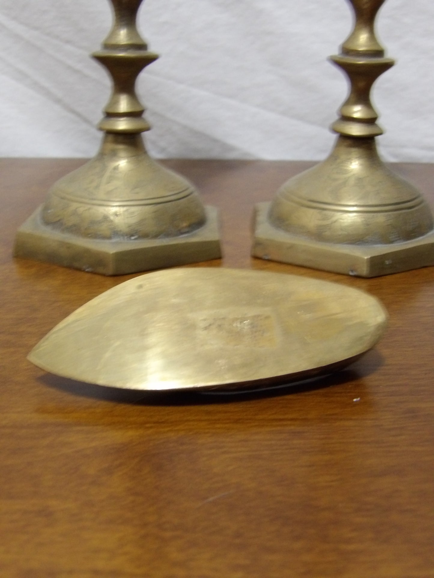 VINTAGE Etched Brass Shoe Ashtray