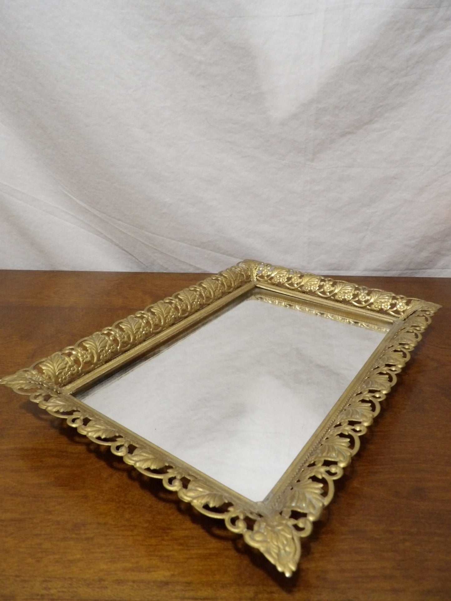 VINTAGE Mirror Vanity Tray