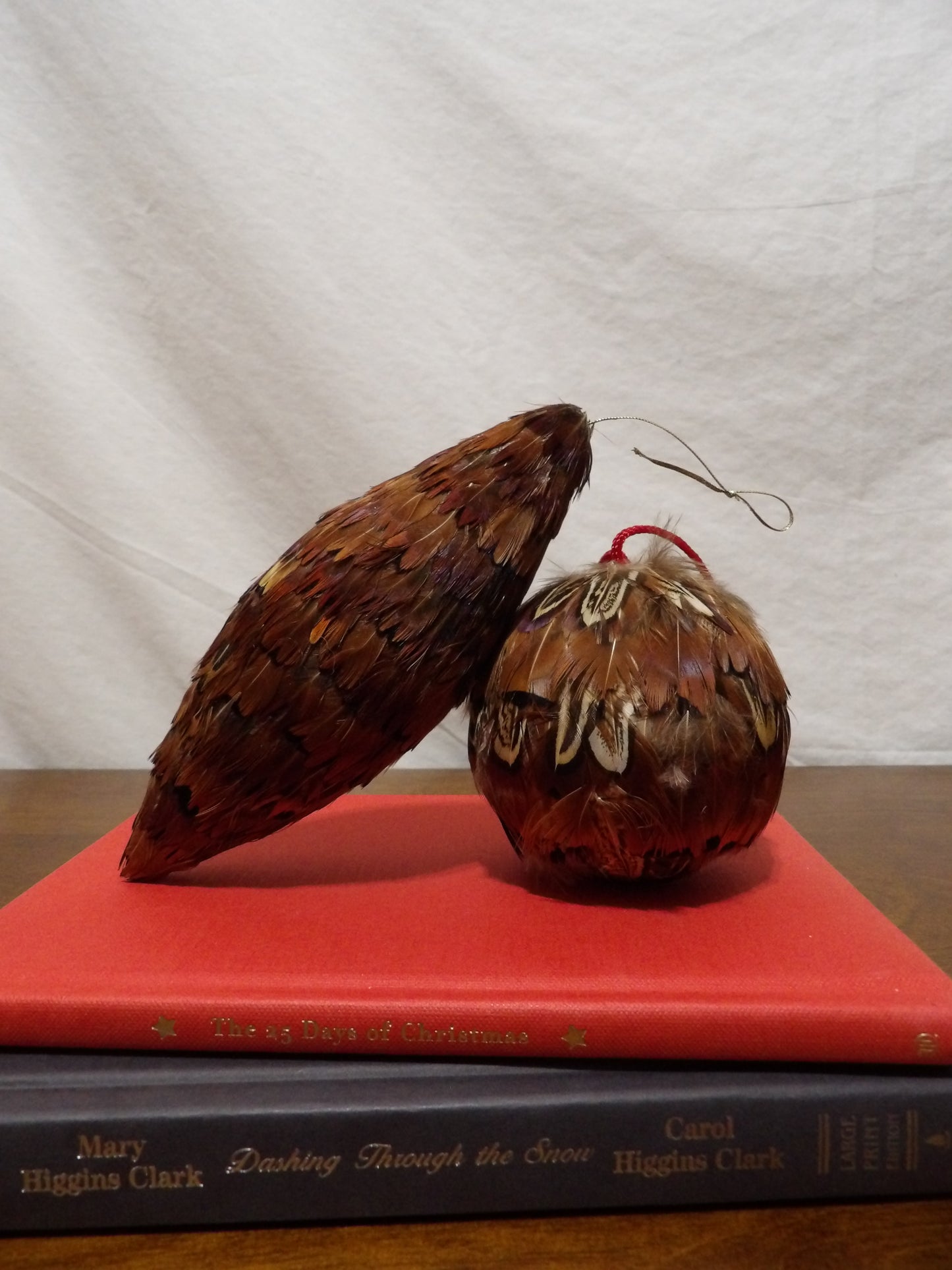 PAIR of Pheasant Feather Ornaments