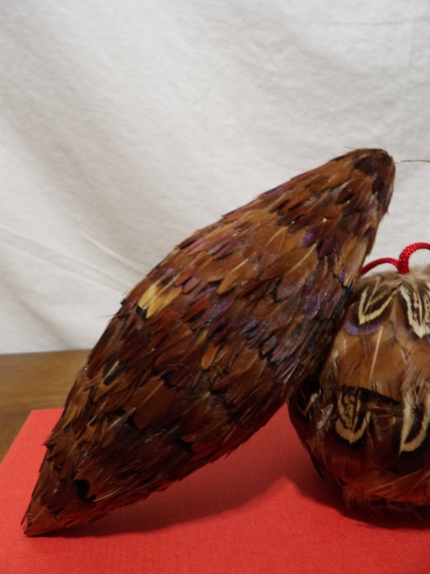 PAIR of Pheasant Feather Ornaments
