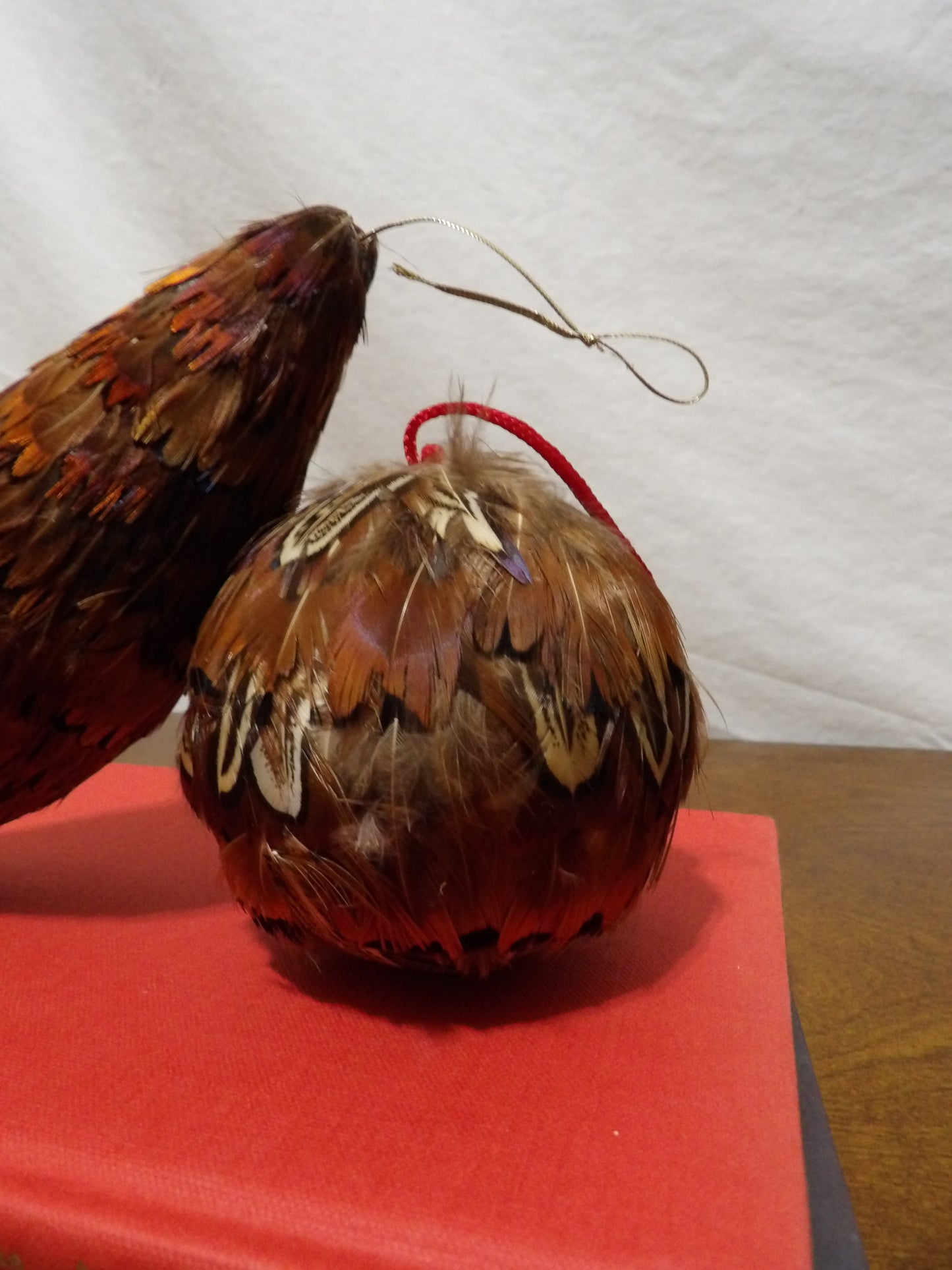 PAIR of Pheasant Feather Ornaments