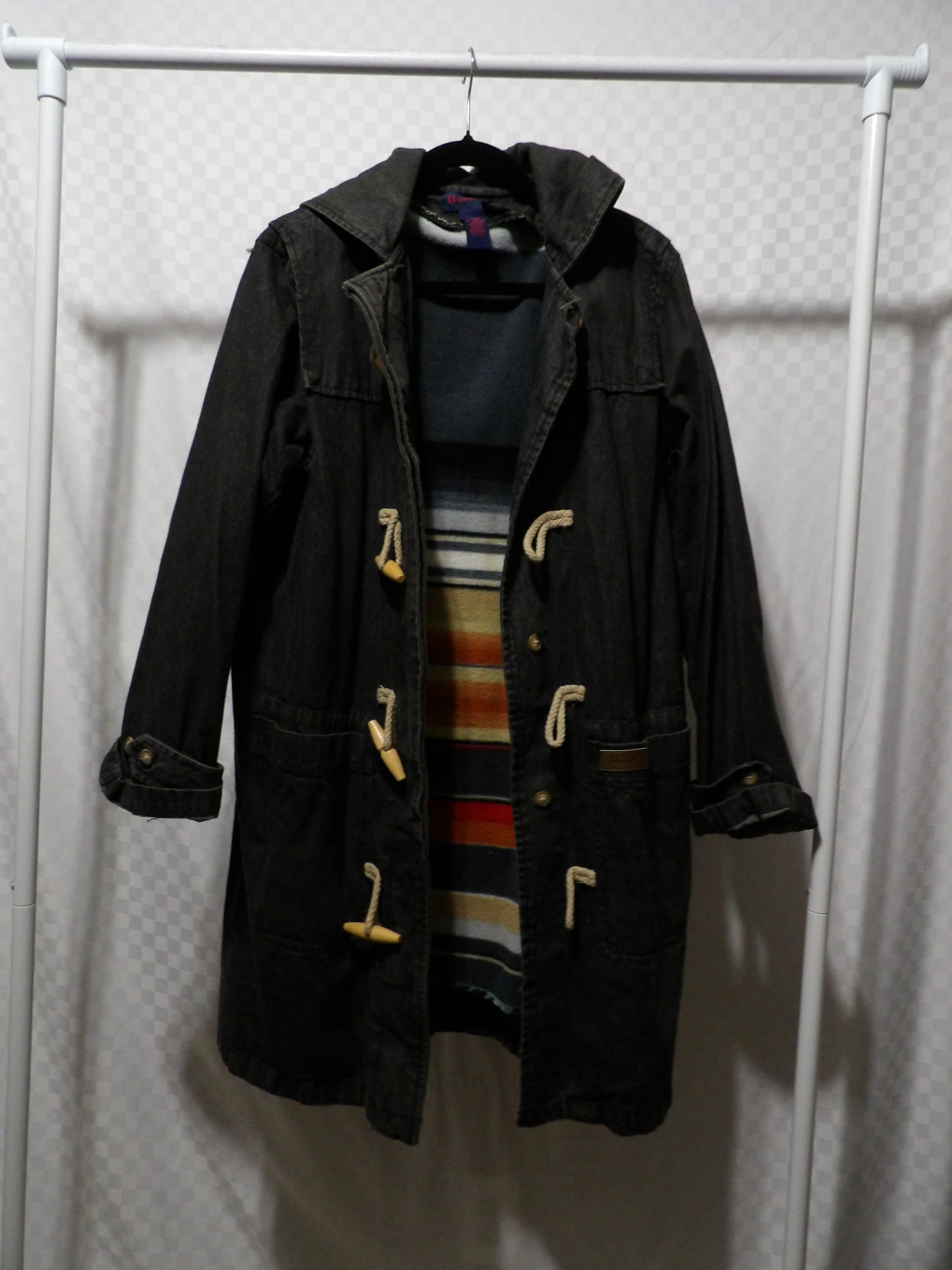DENIM & CO. Vintage Black Denim Jacket | L
