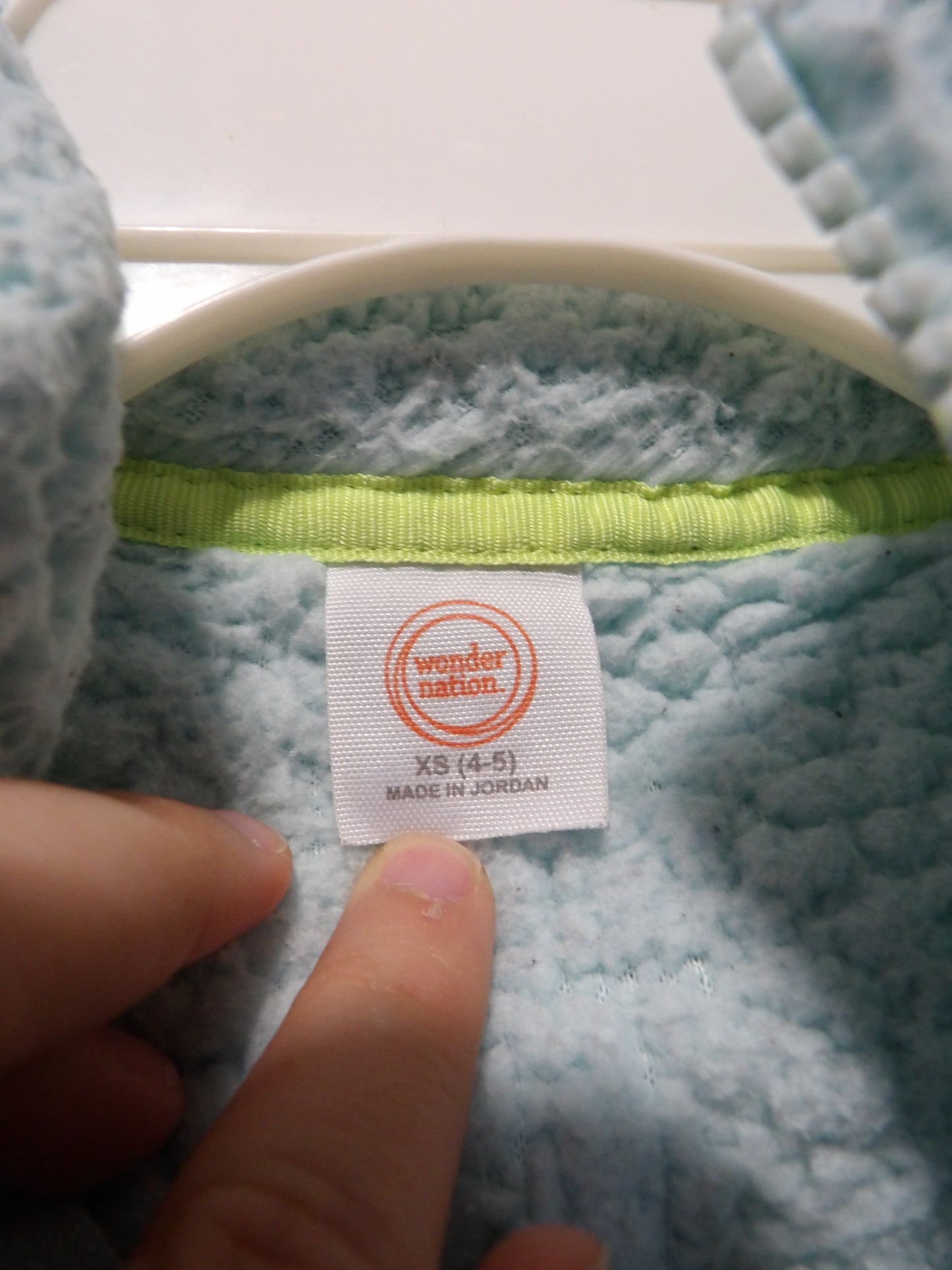 WONDER NATION Sherpa Fleece Quarter Zip Pullover | Girls' XS (4/5)