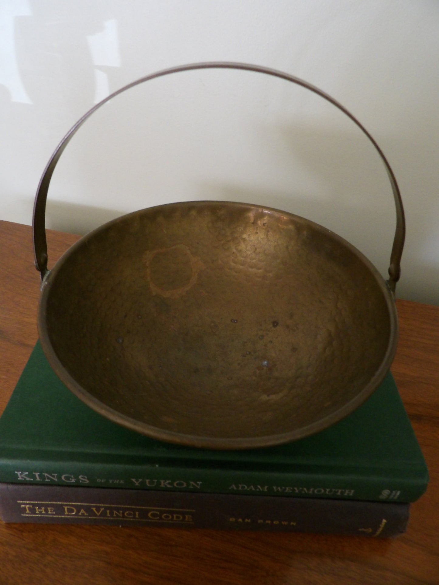 VINTAGE Footed Copper Bowl w/ Handle