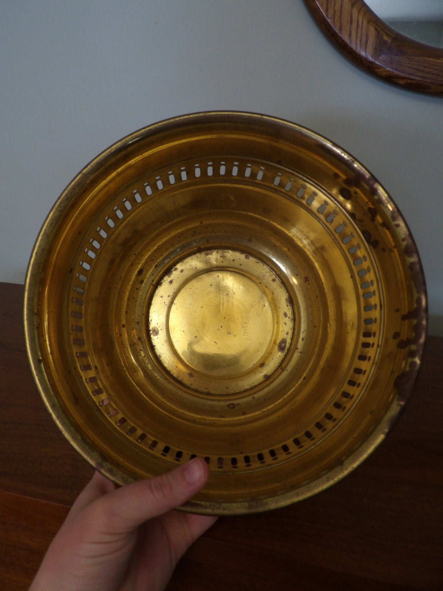 VINTAGE Brass Planter