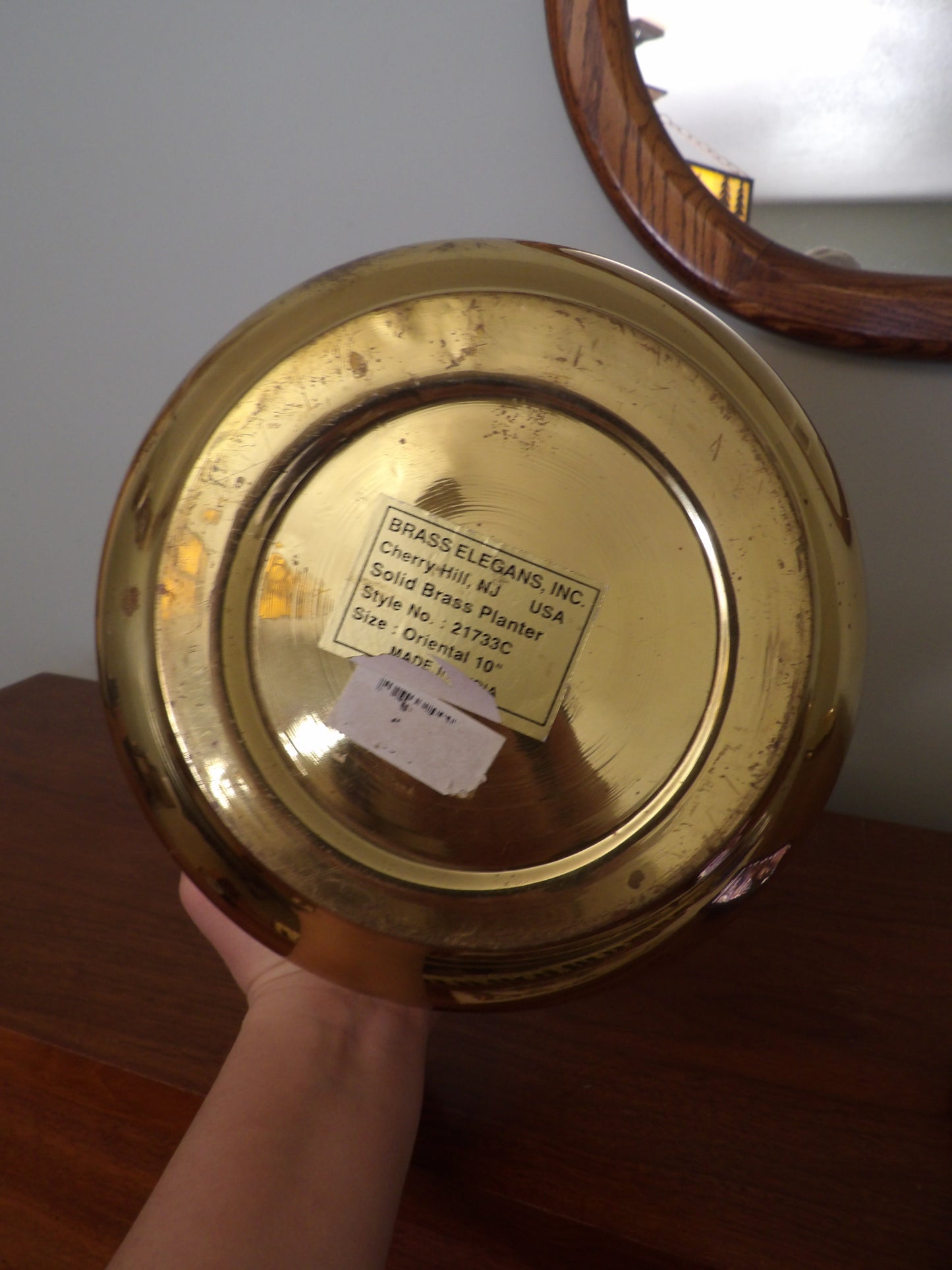 VINTAGE Brass Planter