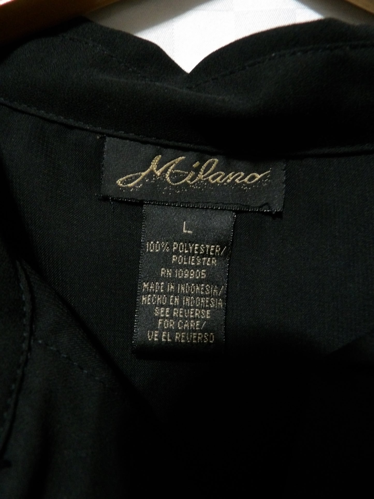 VINTAGE Milano Chiffon Button Up Blouse | L