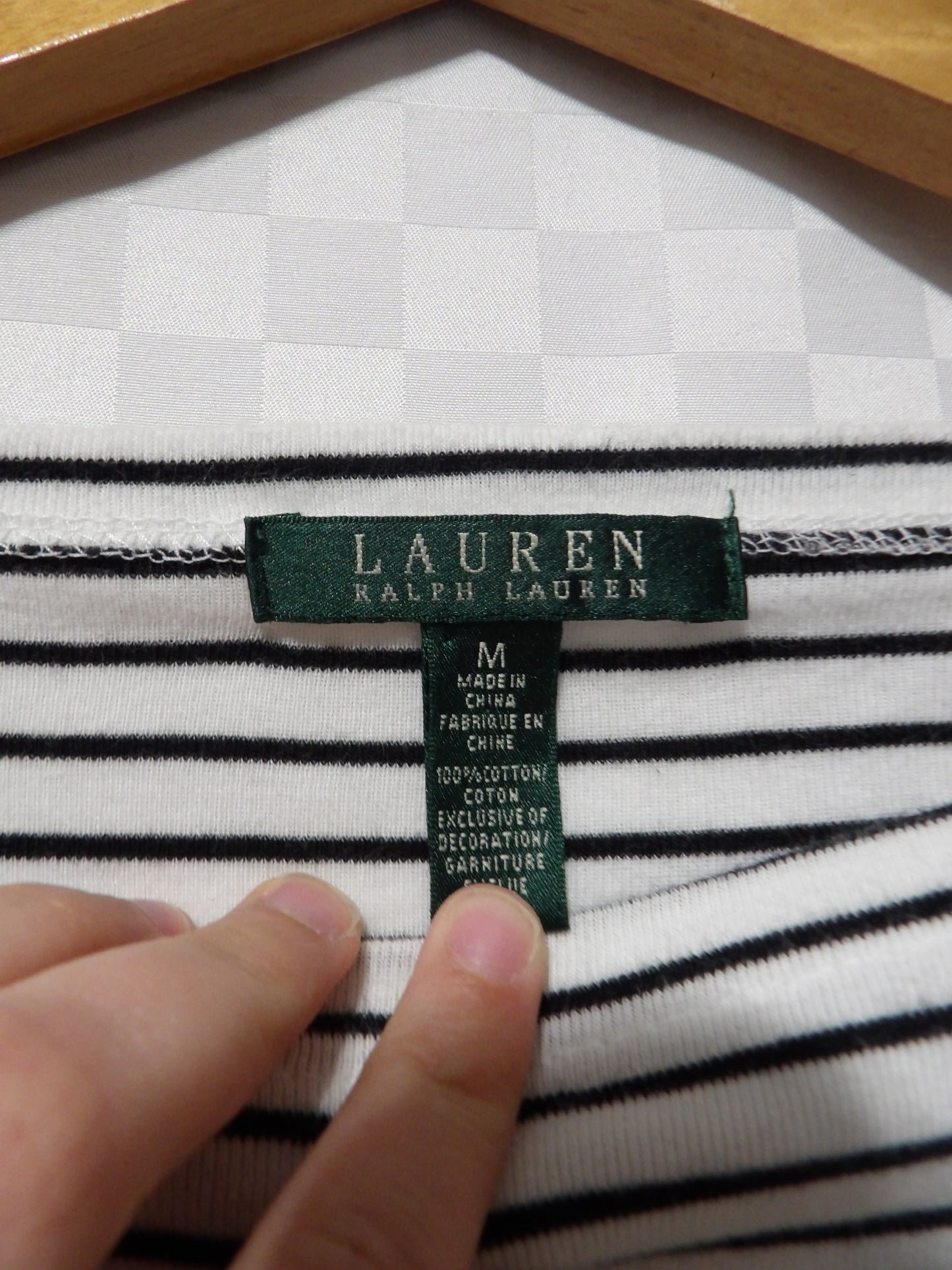 VINTAGE Lauren Ralph Lauren Striped 1/2 Sleeve Blouse | M