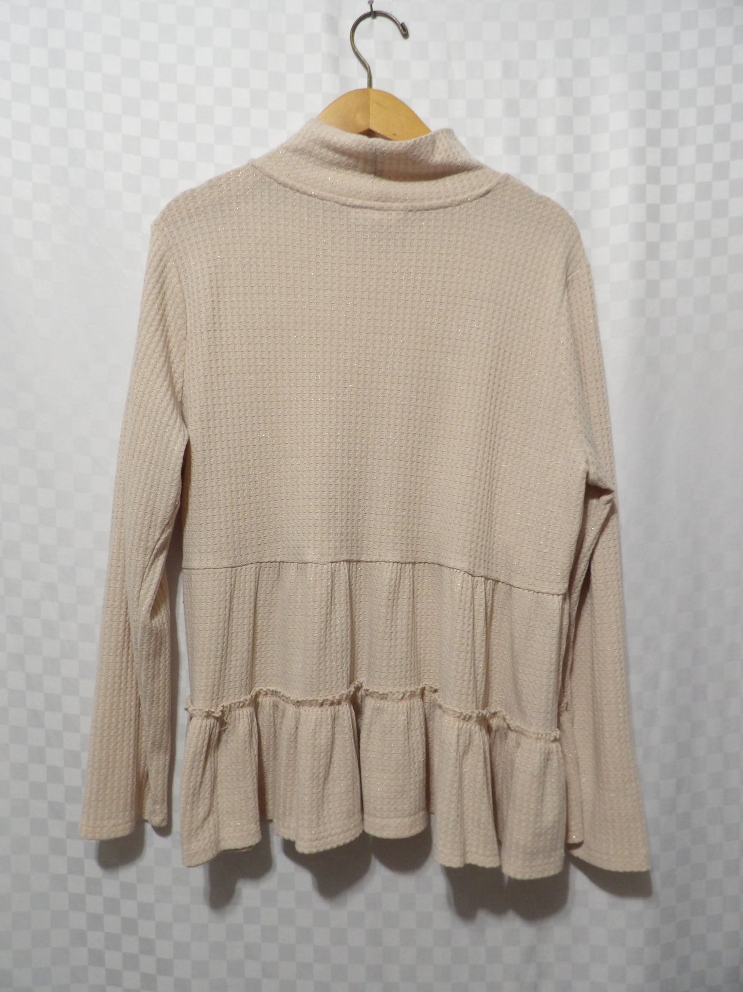 LAUREN CONRAD Mock Neck Flowy Long Sleeve Blouse | XXL