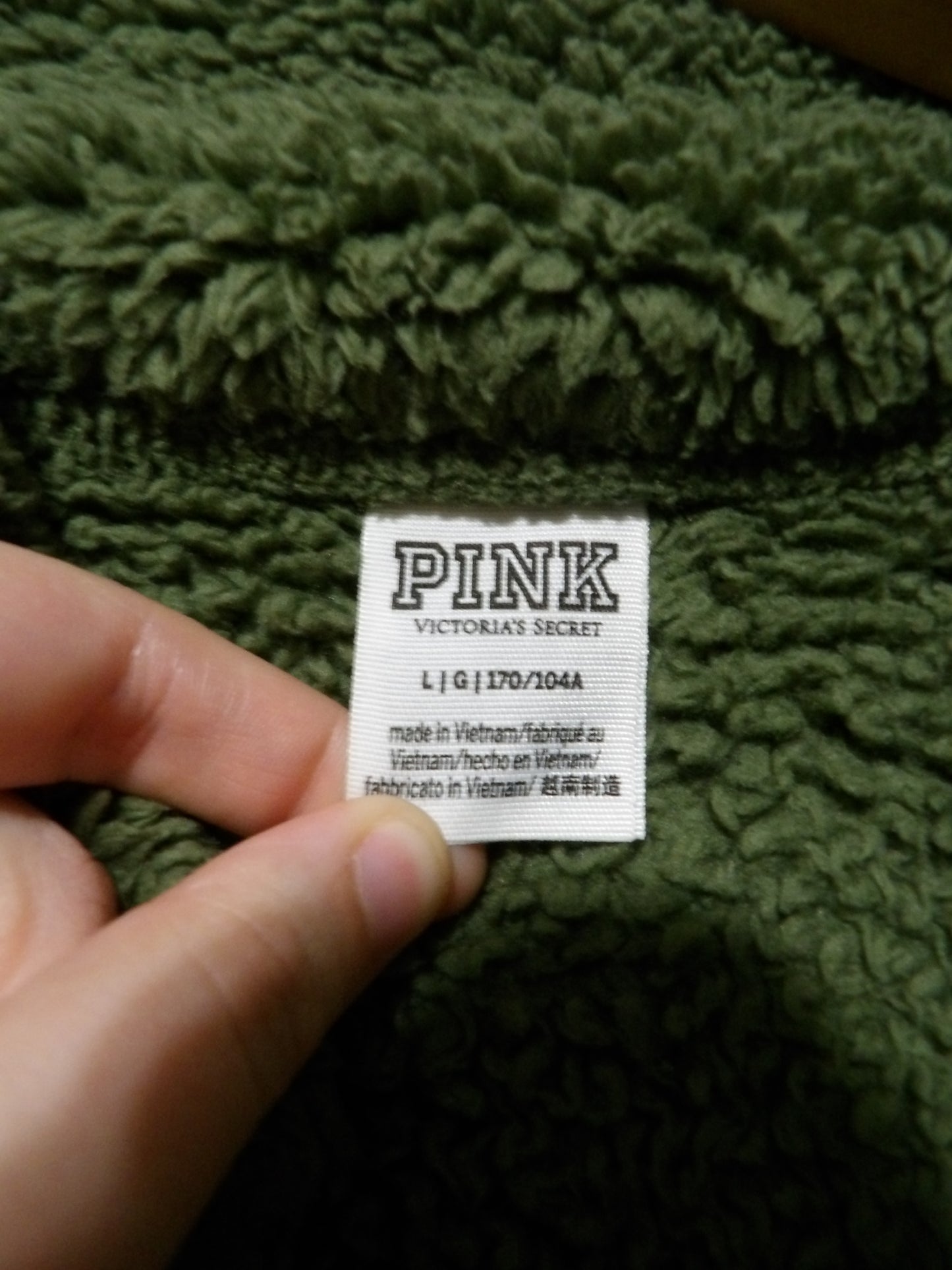PINK Victoria's Secret Sherpa Fleece Full Zip Jacket | L