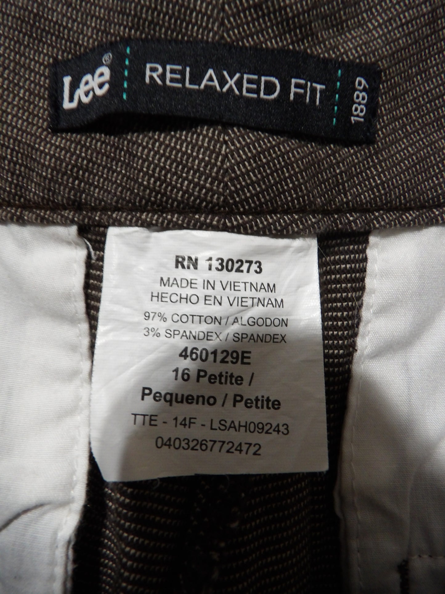 LEE Brown Patterned Pants New w/ Tags | 16P