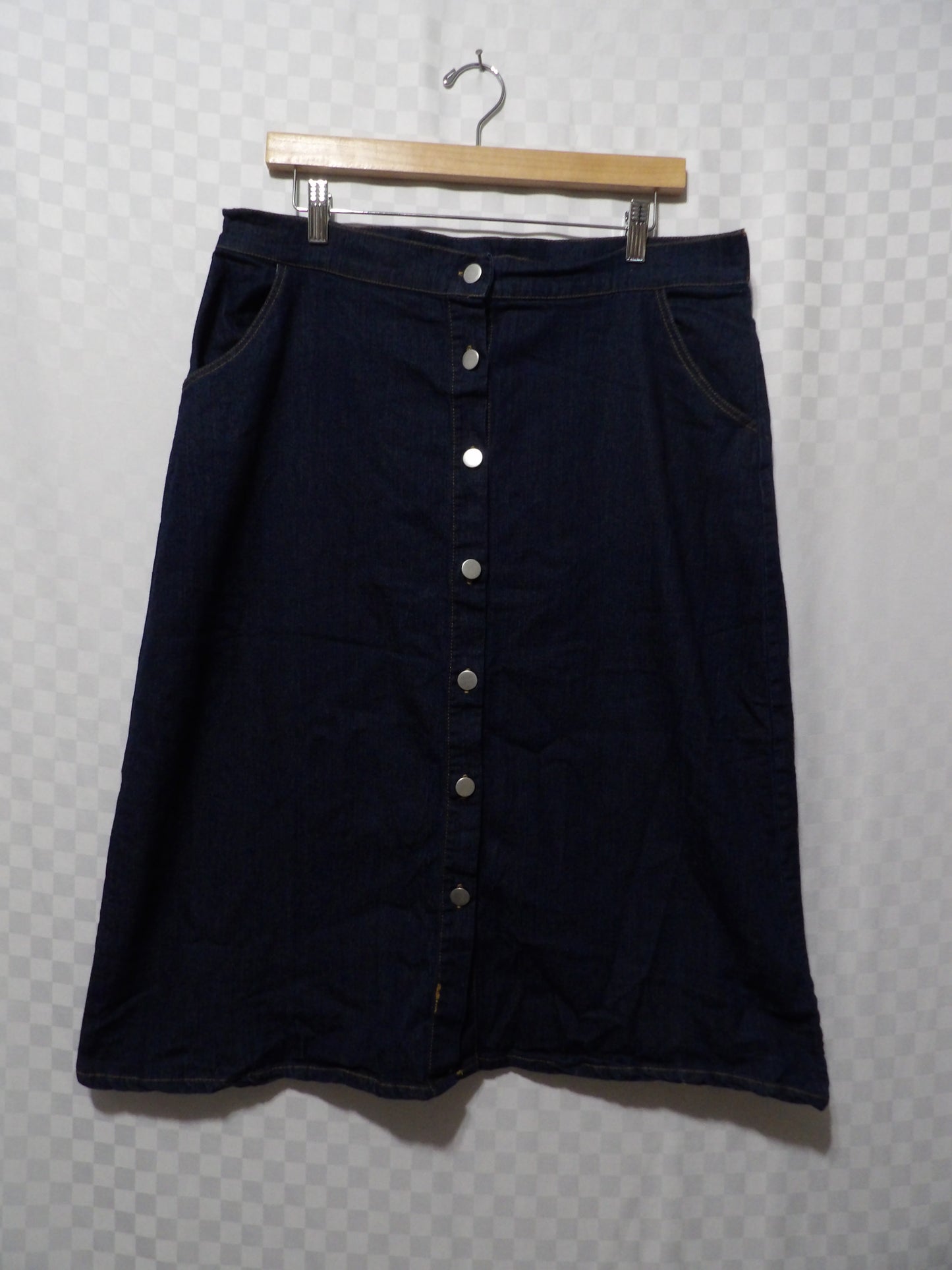 VINTAGE Jennifer Lauren Jean Midi Skirt | XL
