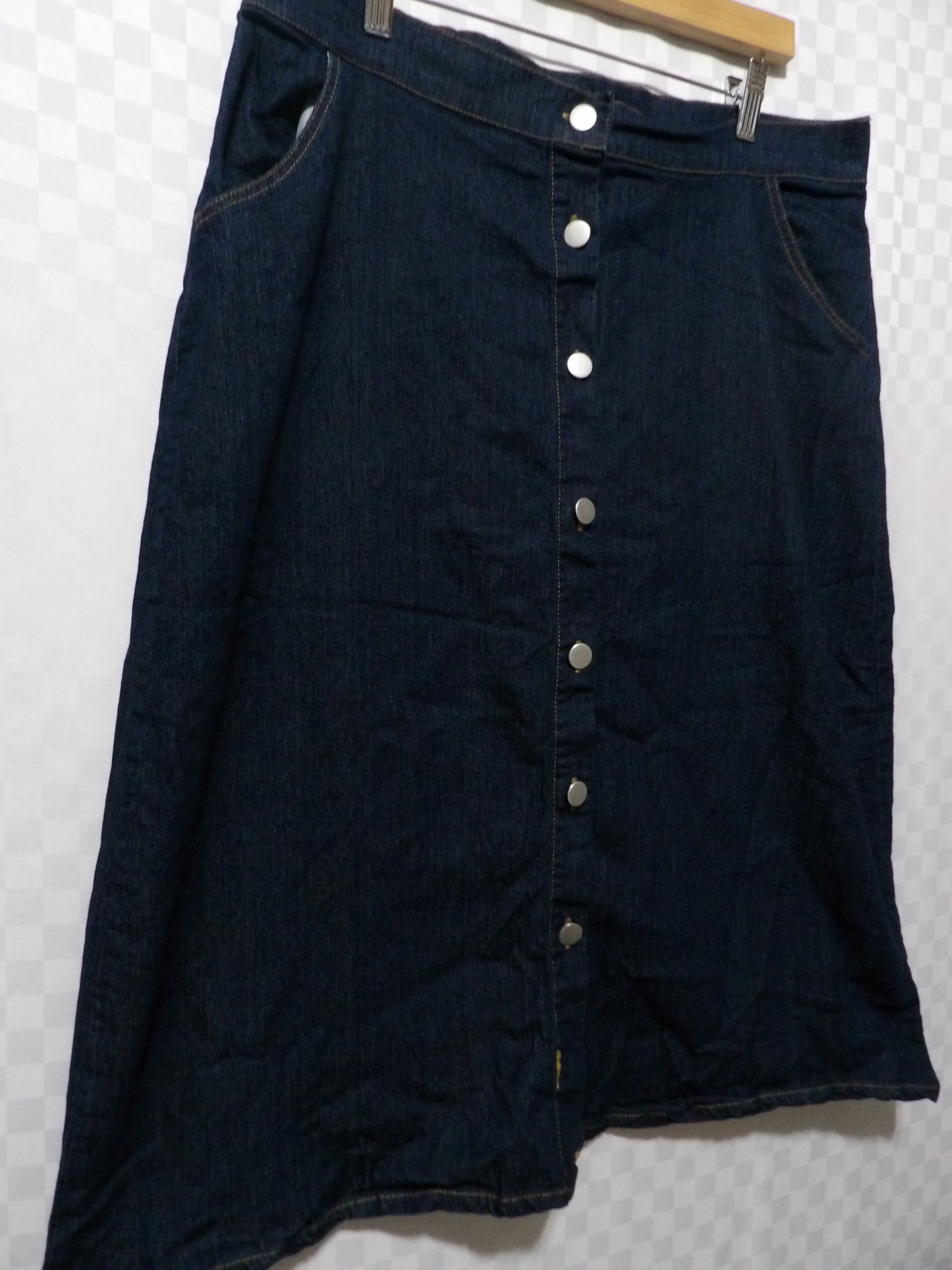 VINTAGE Jennifer Lauren Jean Midi Skirt | XL