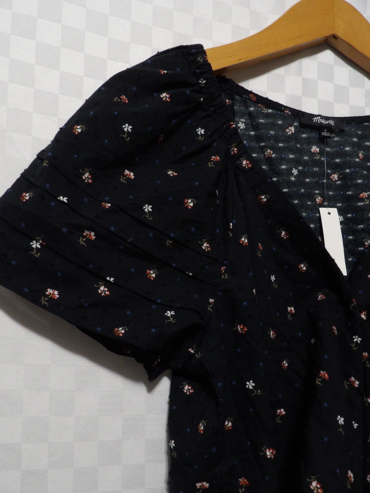 MADEWELL Floral Tie Front Blouse NWT | S