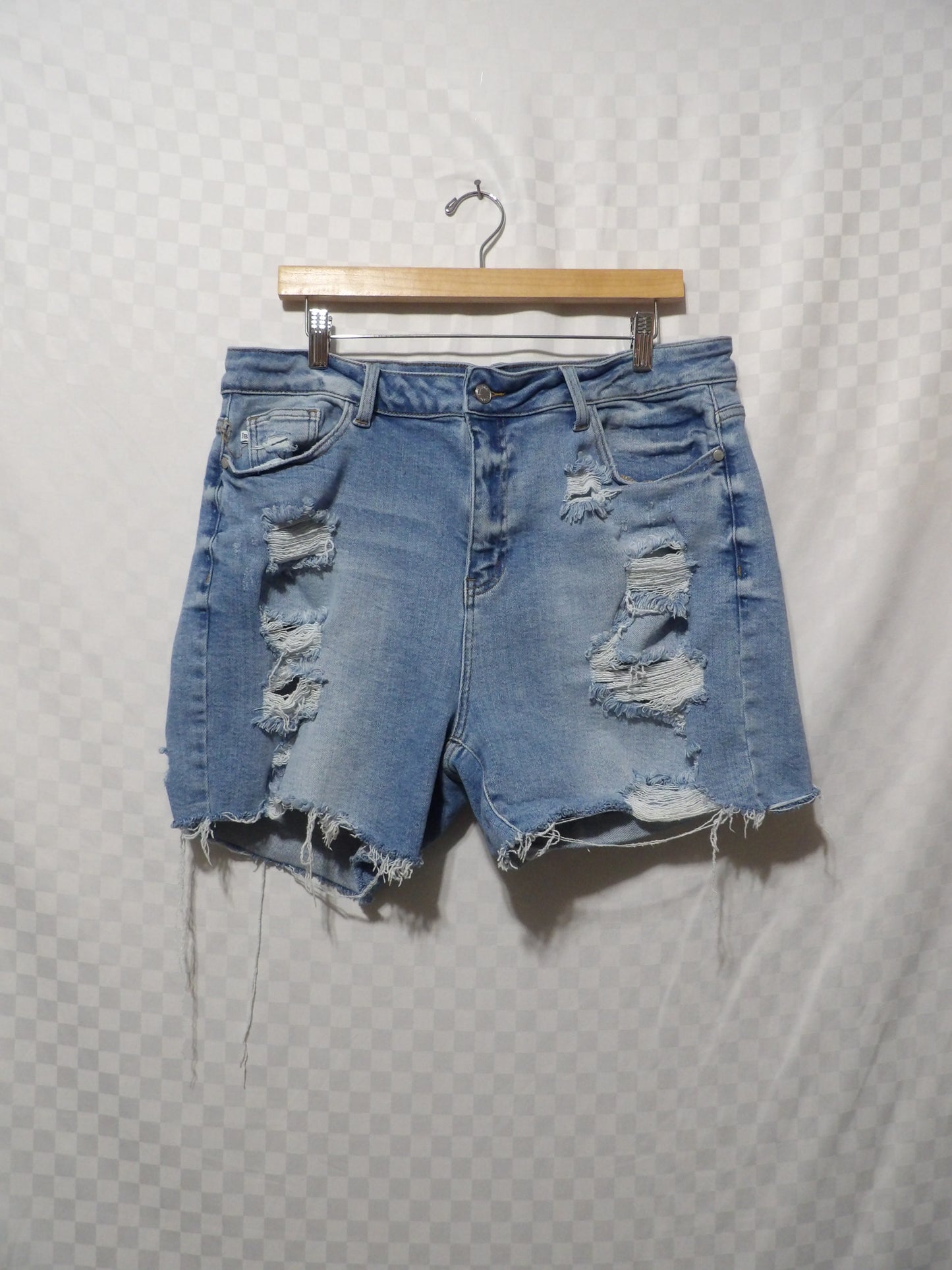 JUDY BLUE Distressed Denim Shorts | 3X