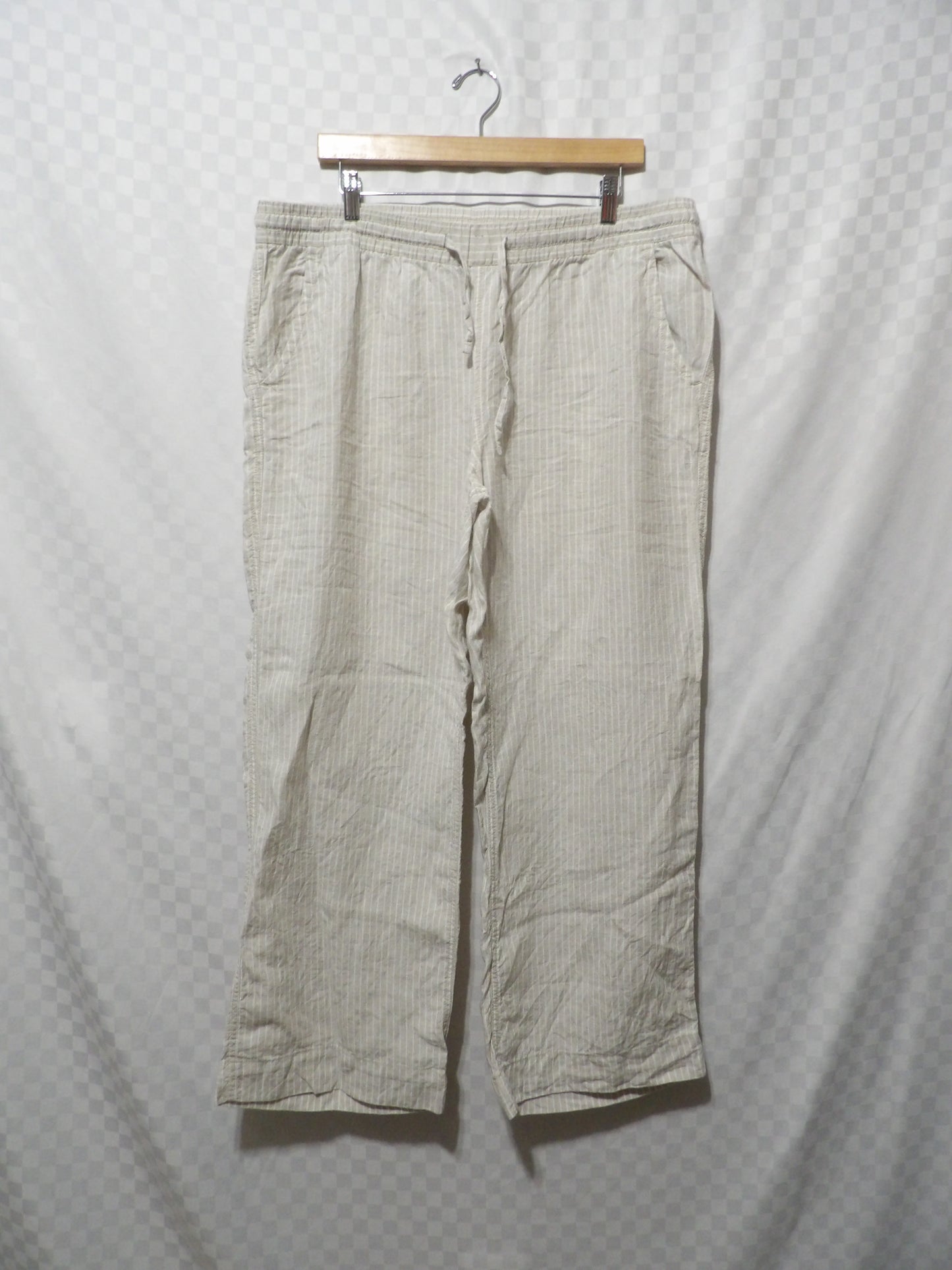 L.L. Bean Striped Linen Pants | 18