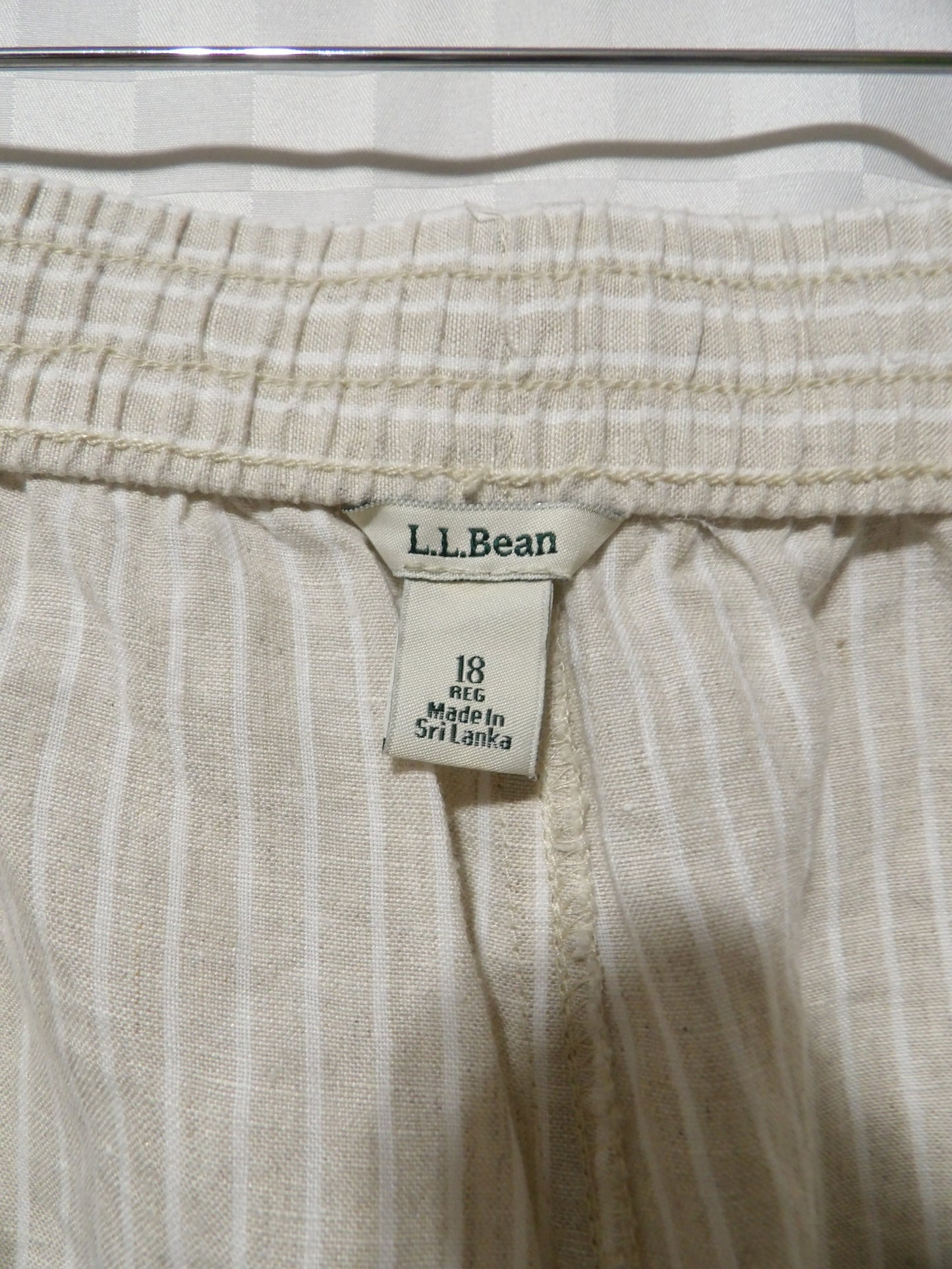L.L. Bean Striped Linen Pants | 18