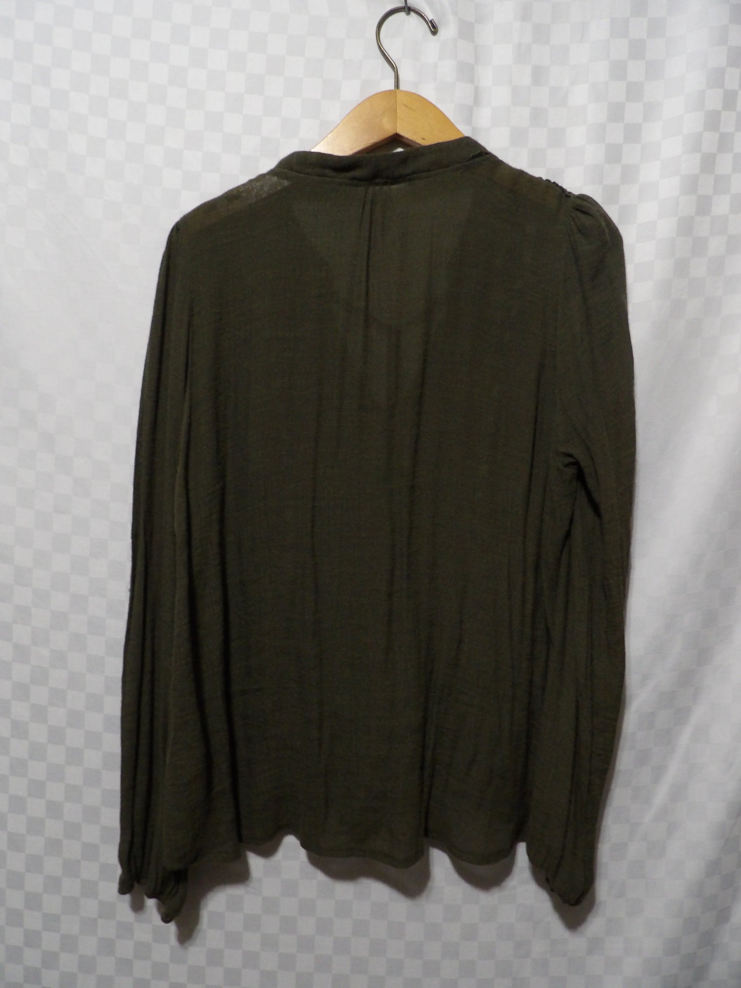 GREEN Peasant Top | M