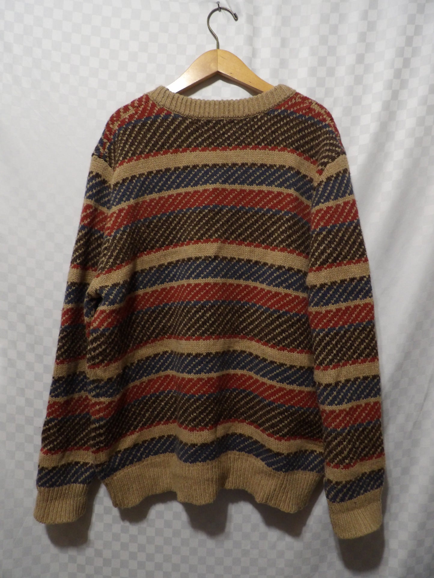 L.L.Bean Lambs' Wool Striped Sweater | XXL-Reg