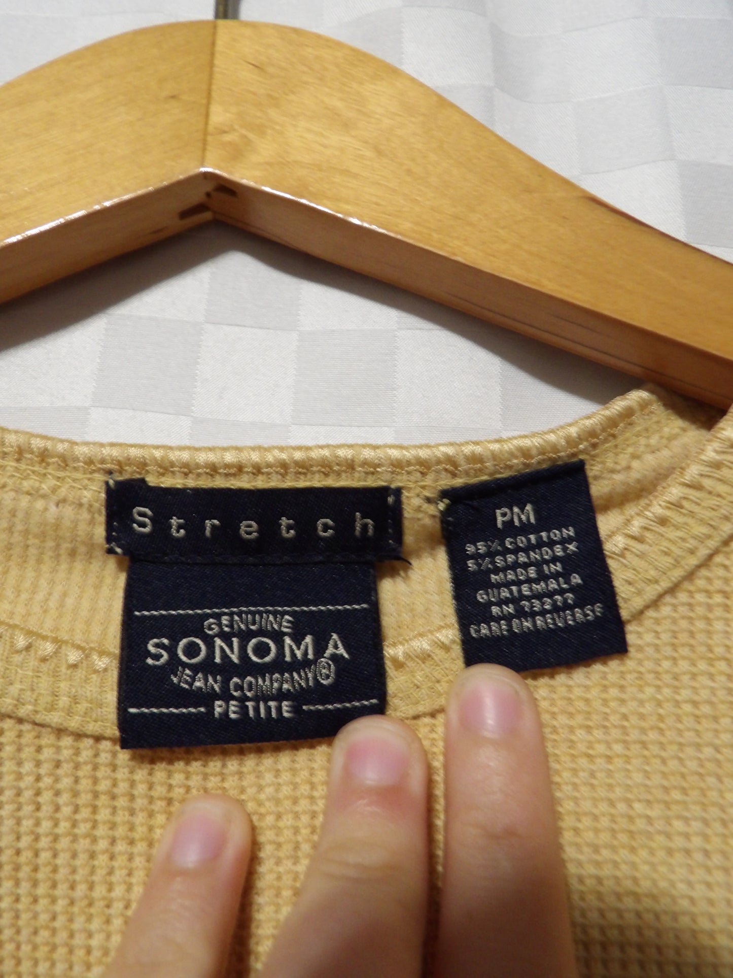 VINTAGE Sonoma Jean Co. Yellow Thermal | PM