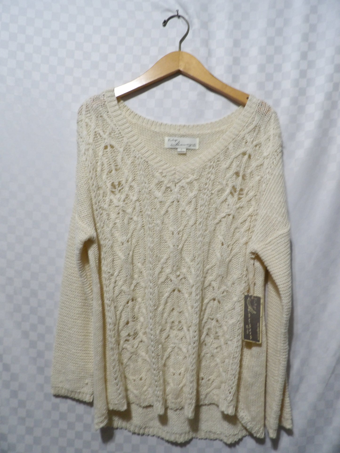 VINTAGE HAVANA Distressed Sweater New with Tags | L