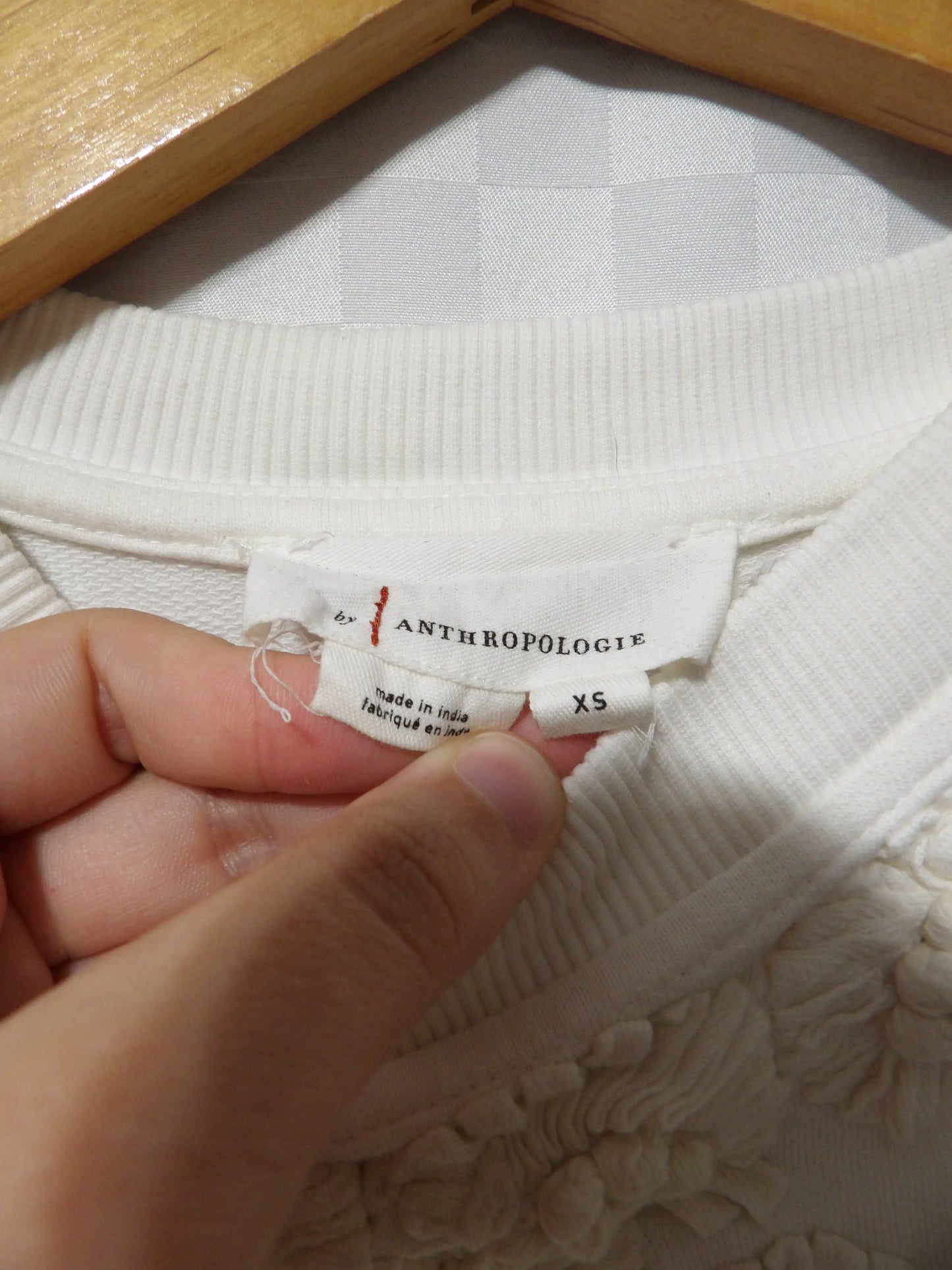 ANTHROPOLOGIE White Statement Sweater | XS