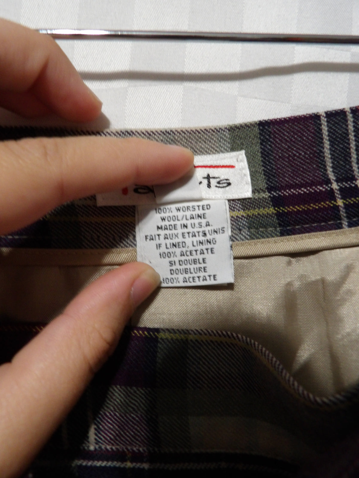 TALBOTS Vintage Wool Plaid Wrap Skirt | 4