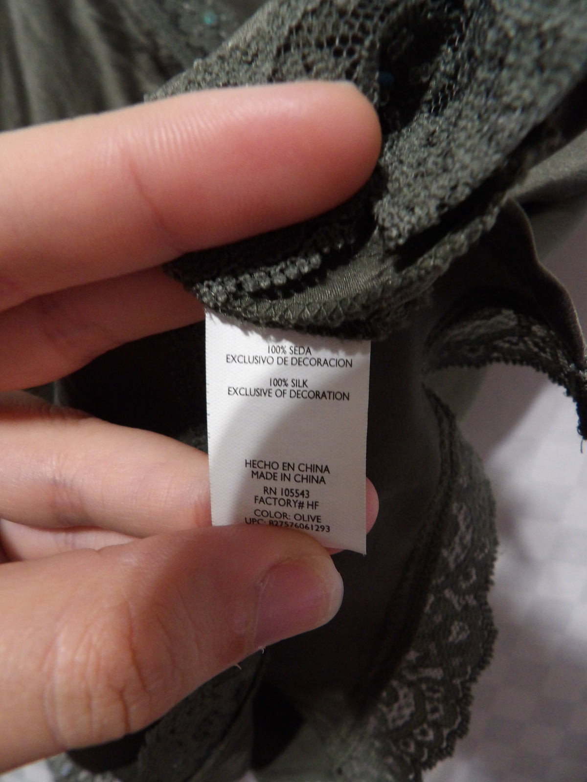 Y2K Olive Green Silk Camisole | S