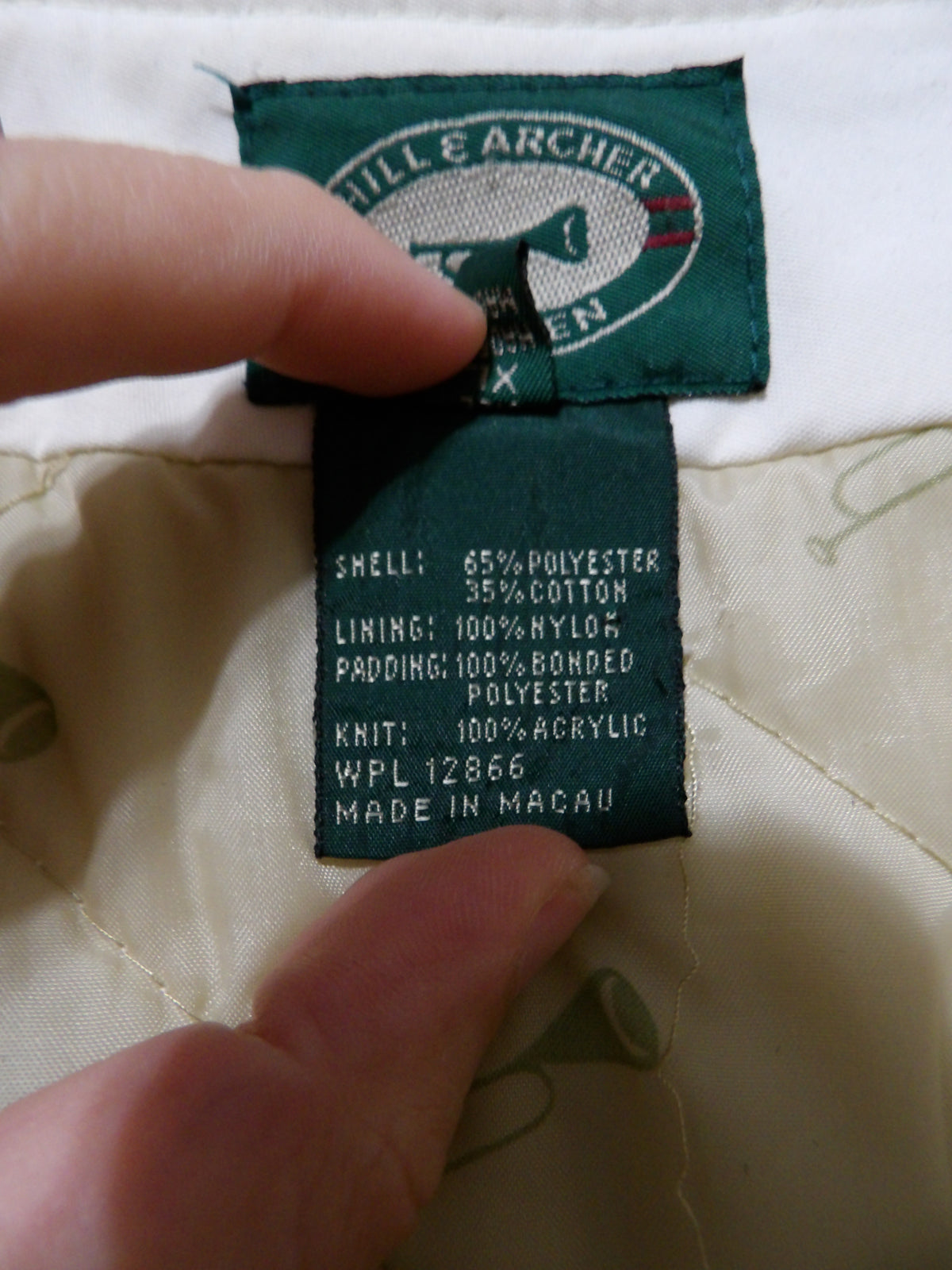 HILL & ARCHER Vintage White Jacket | XL