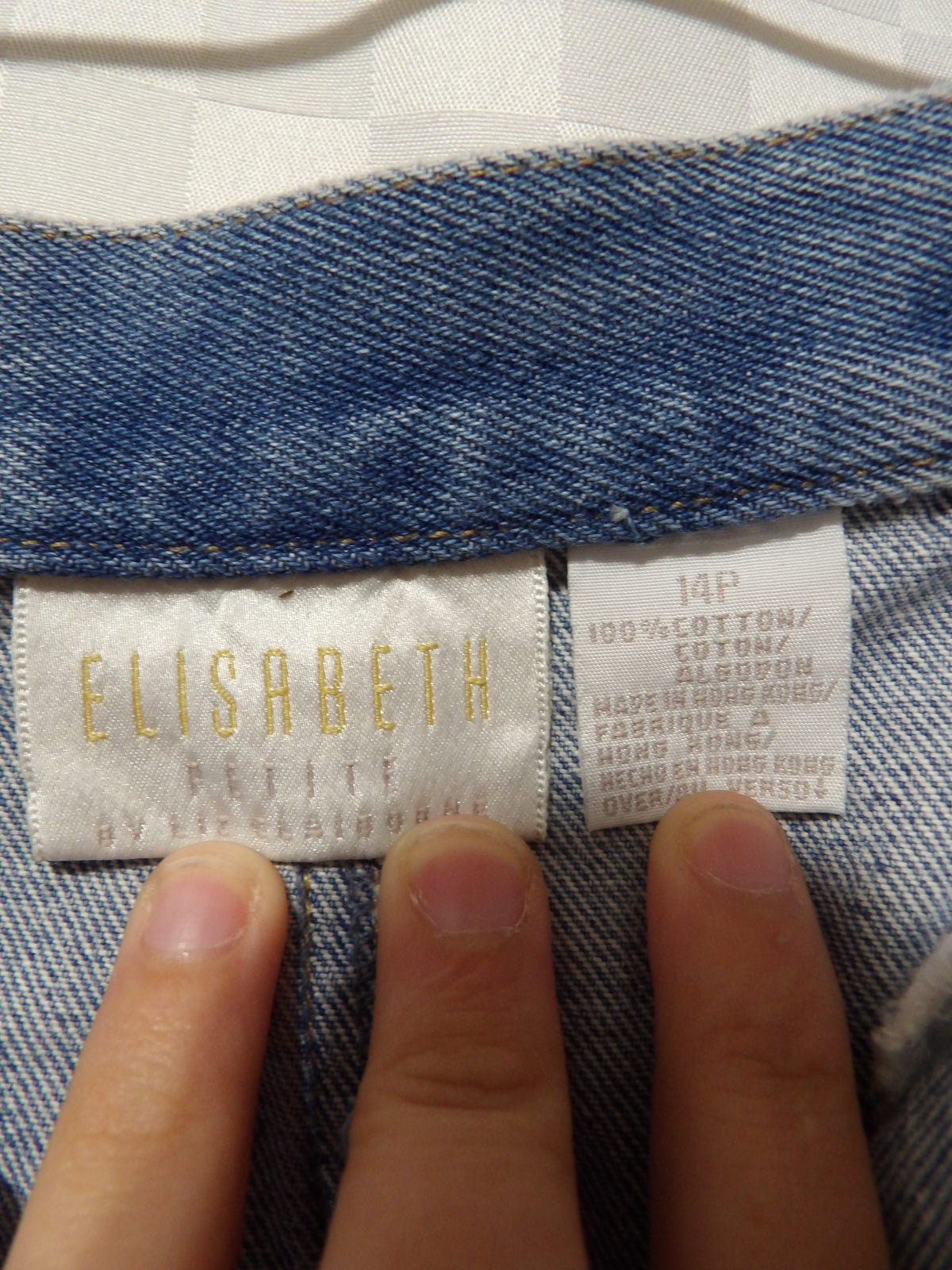 ELISABETH Liz Claiborne Vintage Denim Midi Skirt | 14P