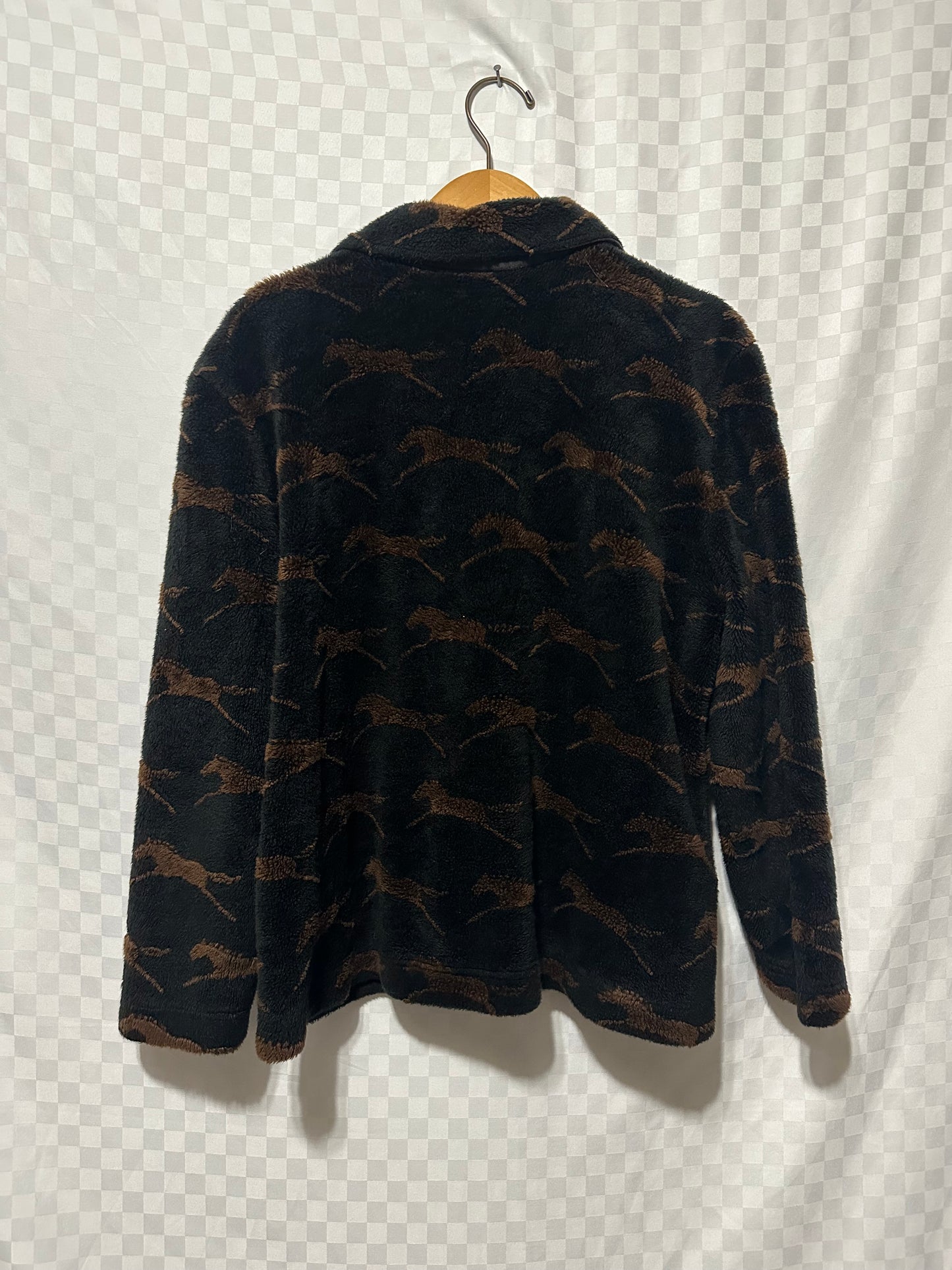 VINTAGE Coldwater Creek Horse Sherpa Feece Shacket | 2X