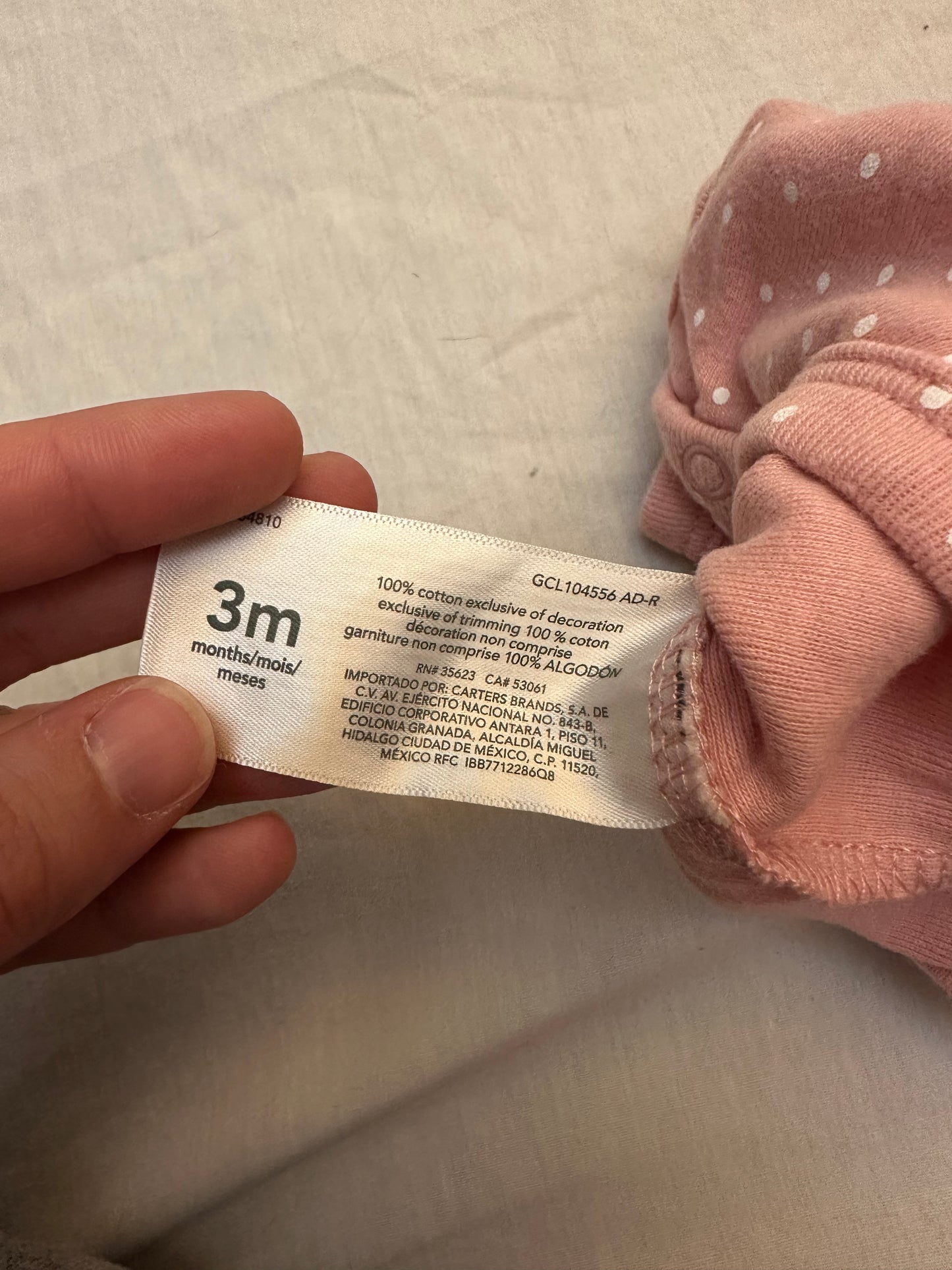 CARTER’S Long Sleeve Onesie | 3M