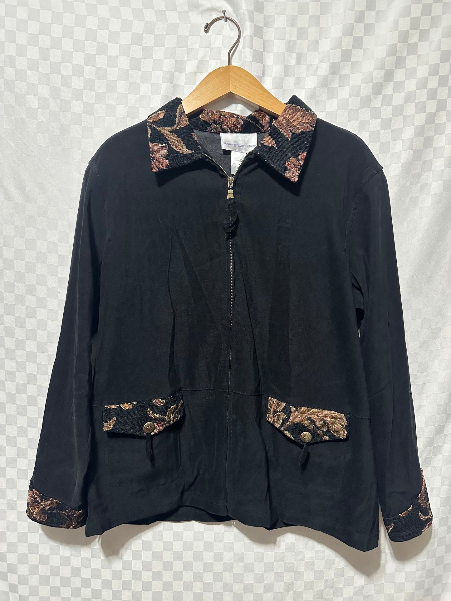 VINTAGE Susan Graver Tapestry Jacket | L