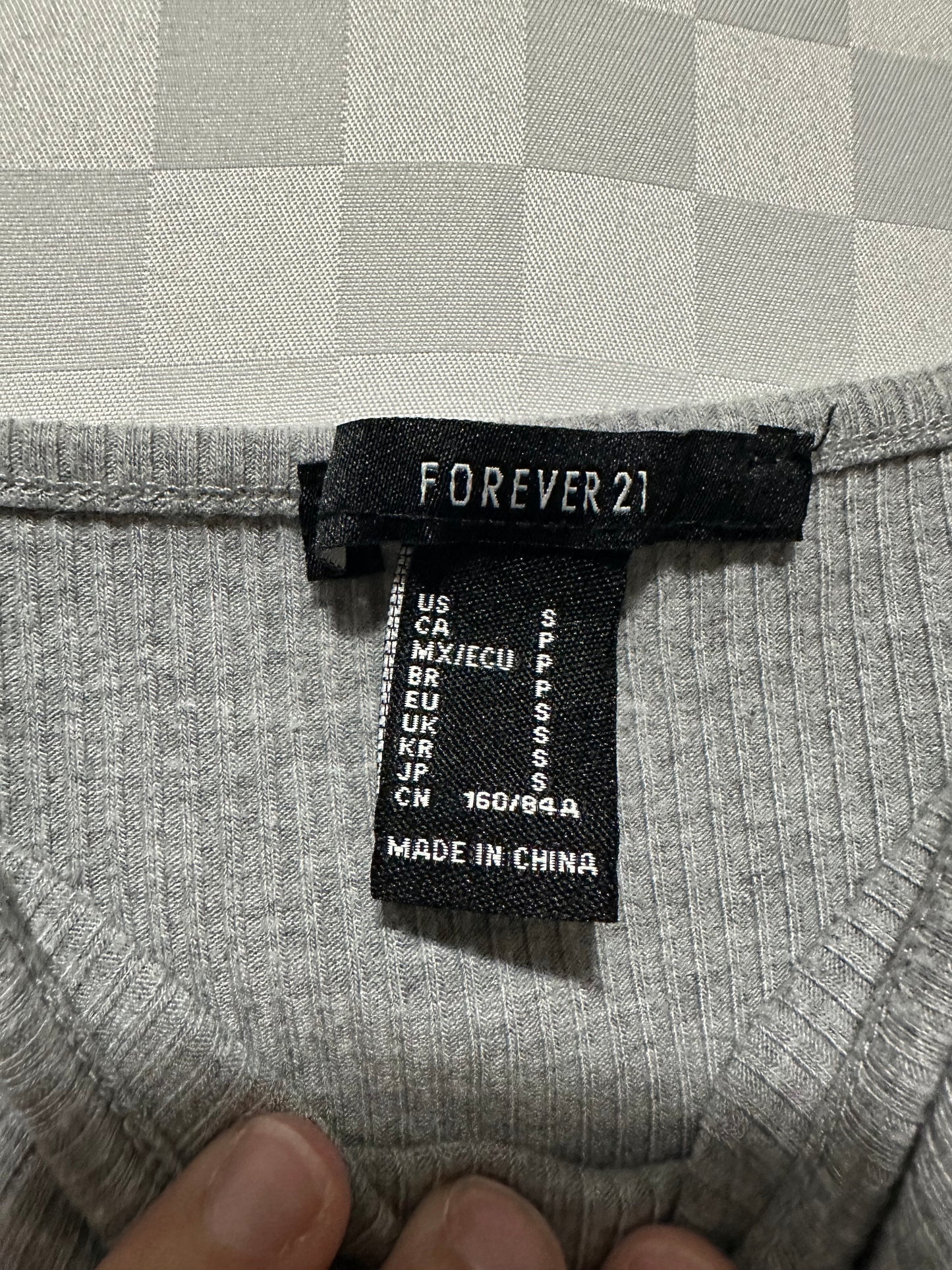 FOREVER 21 Ribbed Crop Top | S