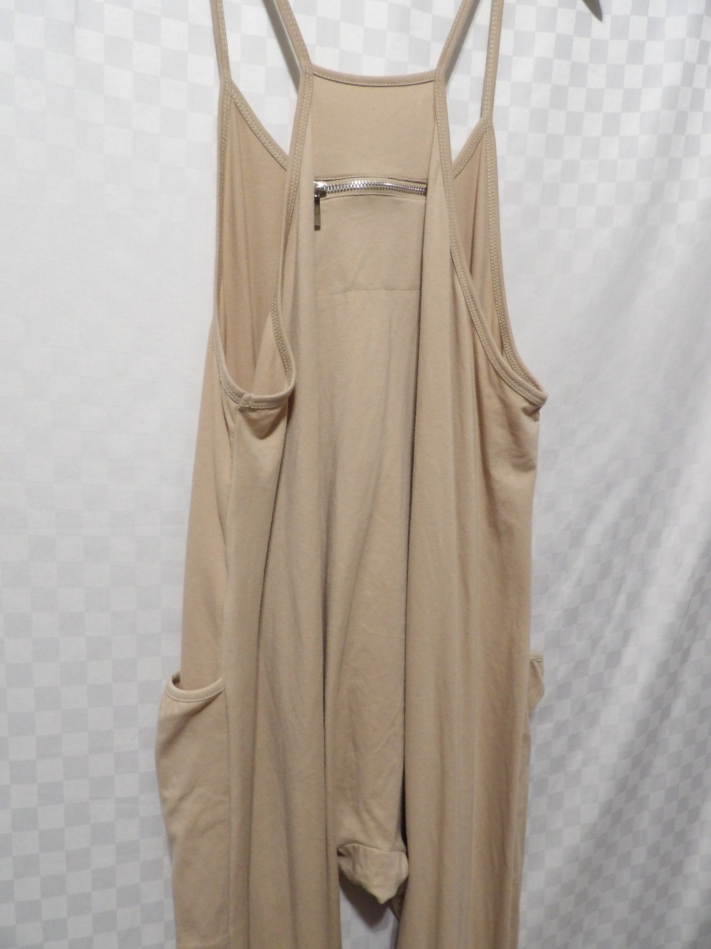 BEIGE Loose Fit Overalls | M