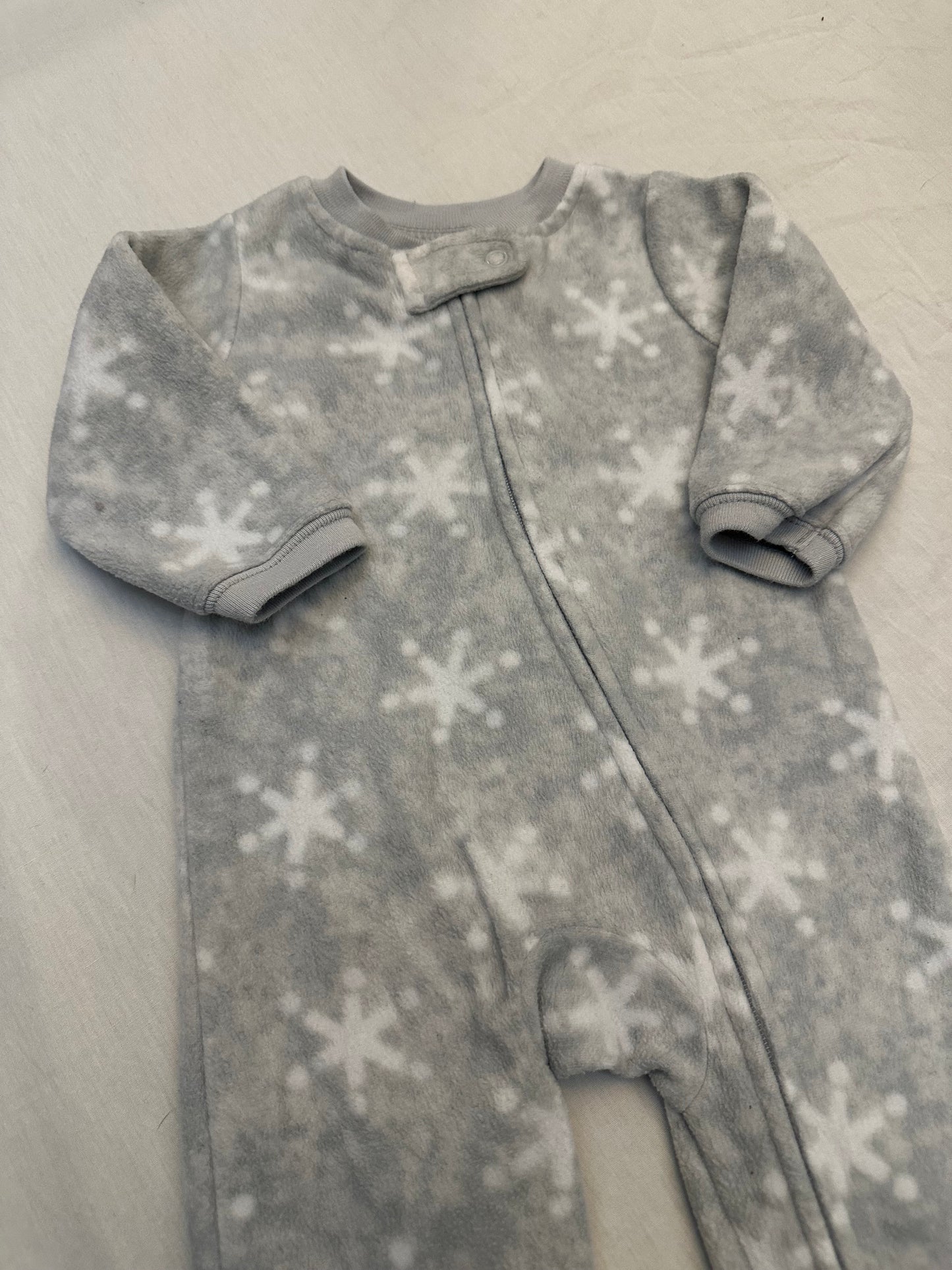 LULLABY Fleece Snowflake Sleeper | 0-3M