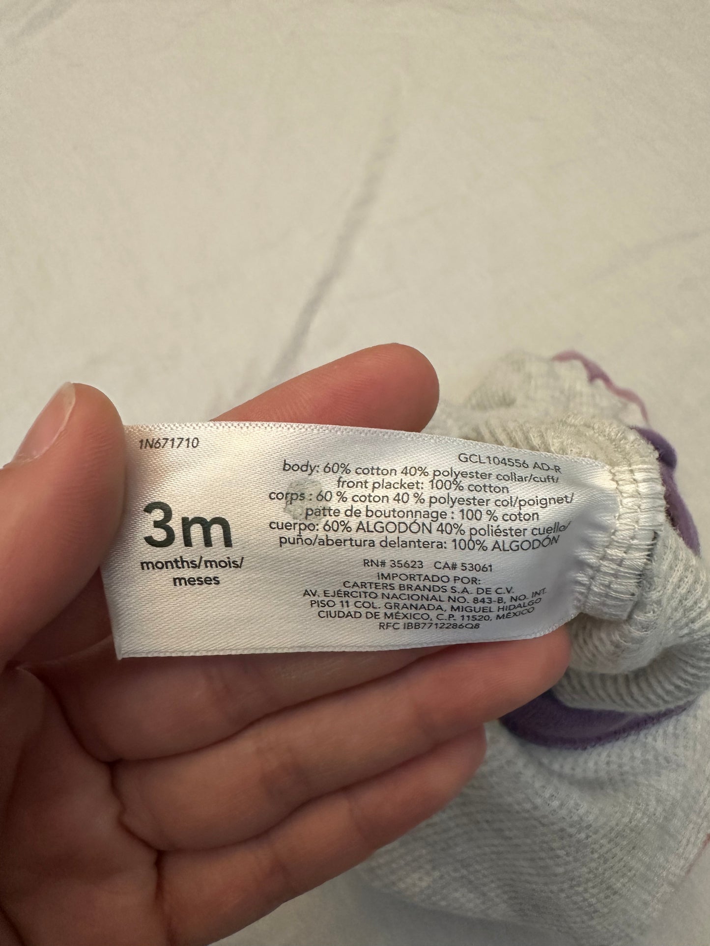 CARTER’S Waffle Knit Colorblock Sleeper | 3M