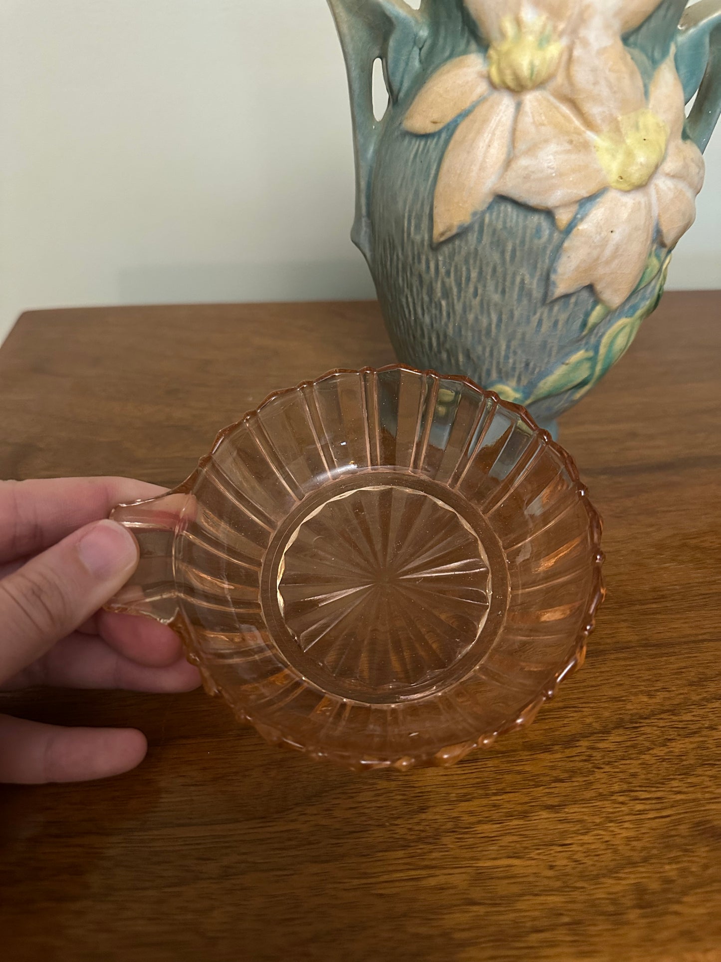 VINTAGE Pink Depression Nappy Bowl