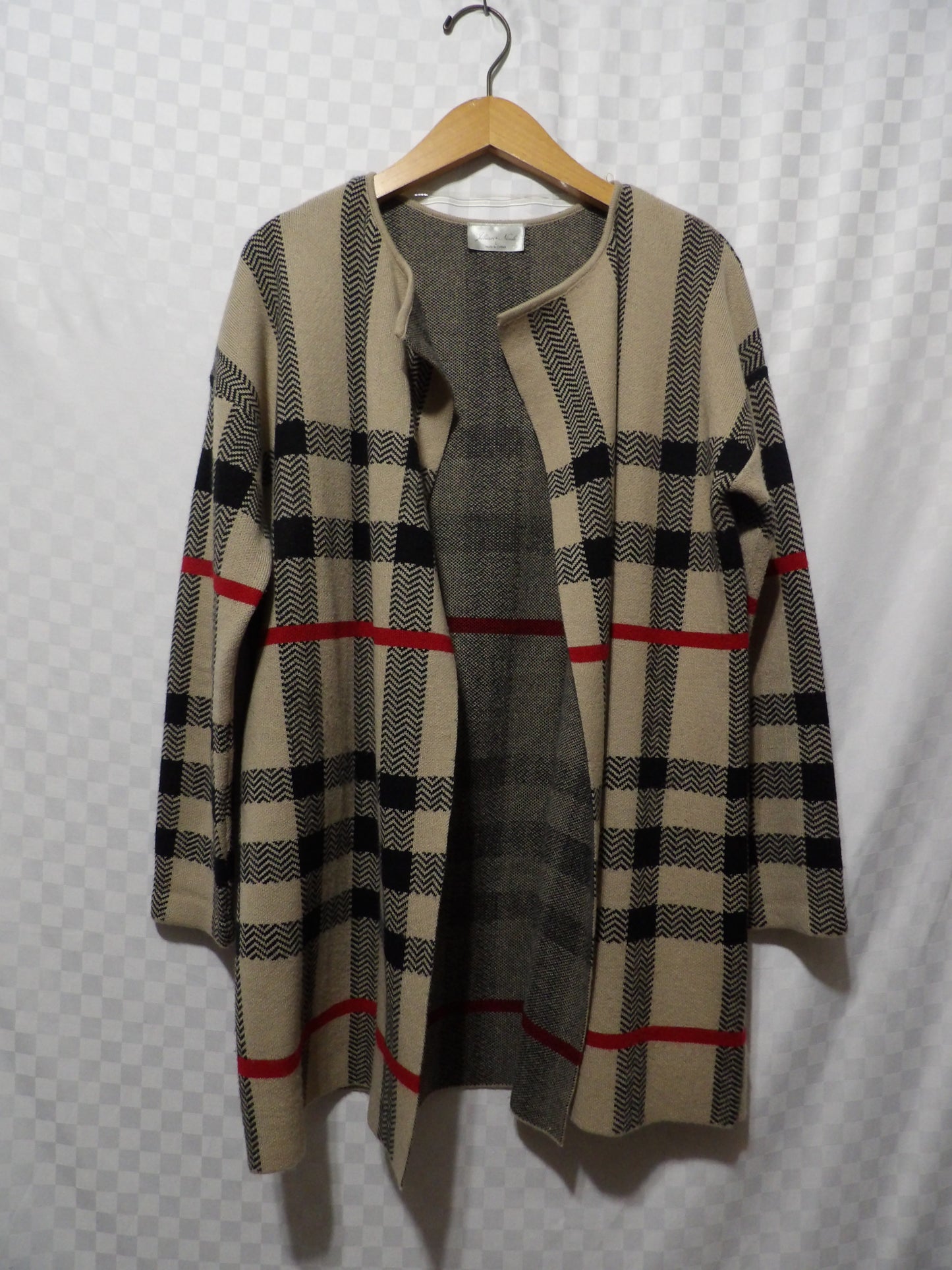 JILLIAN NICOLE Plaid Cardigan | L