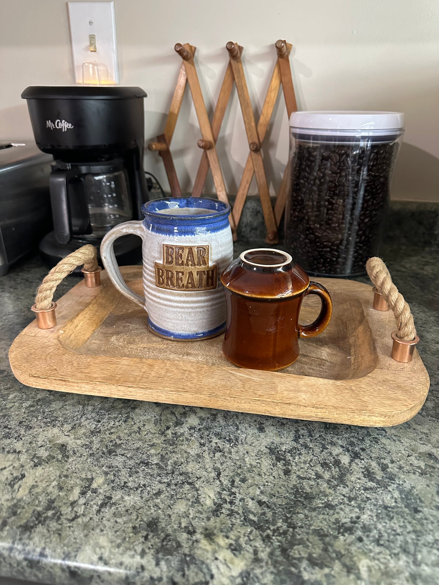 WOOD Tray w/ Jute Handles