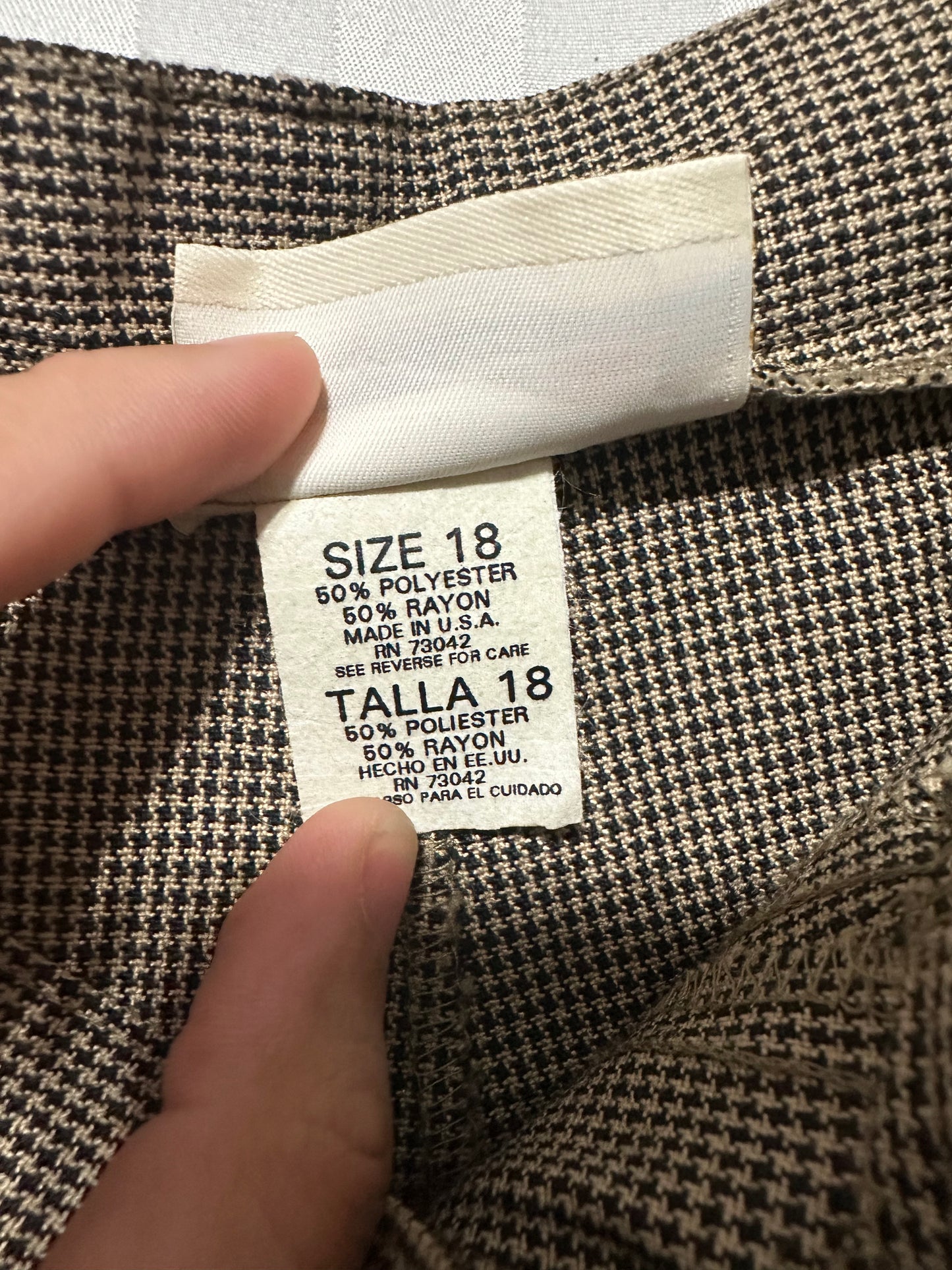 VINTAGE Jaclyn Smith Houndstooth Pants | 18