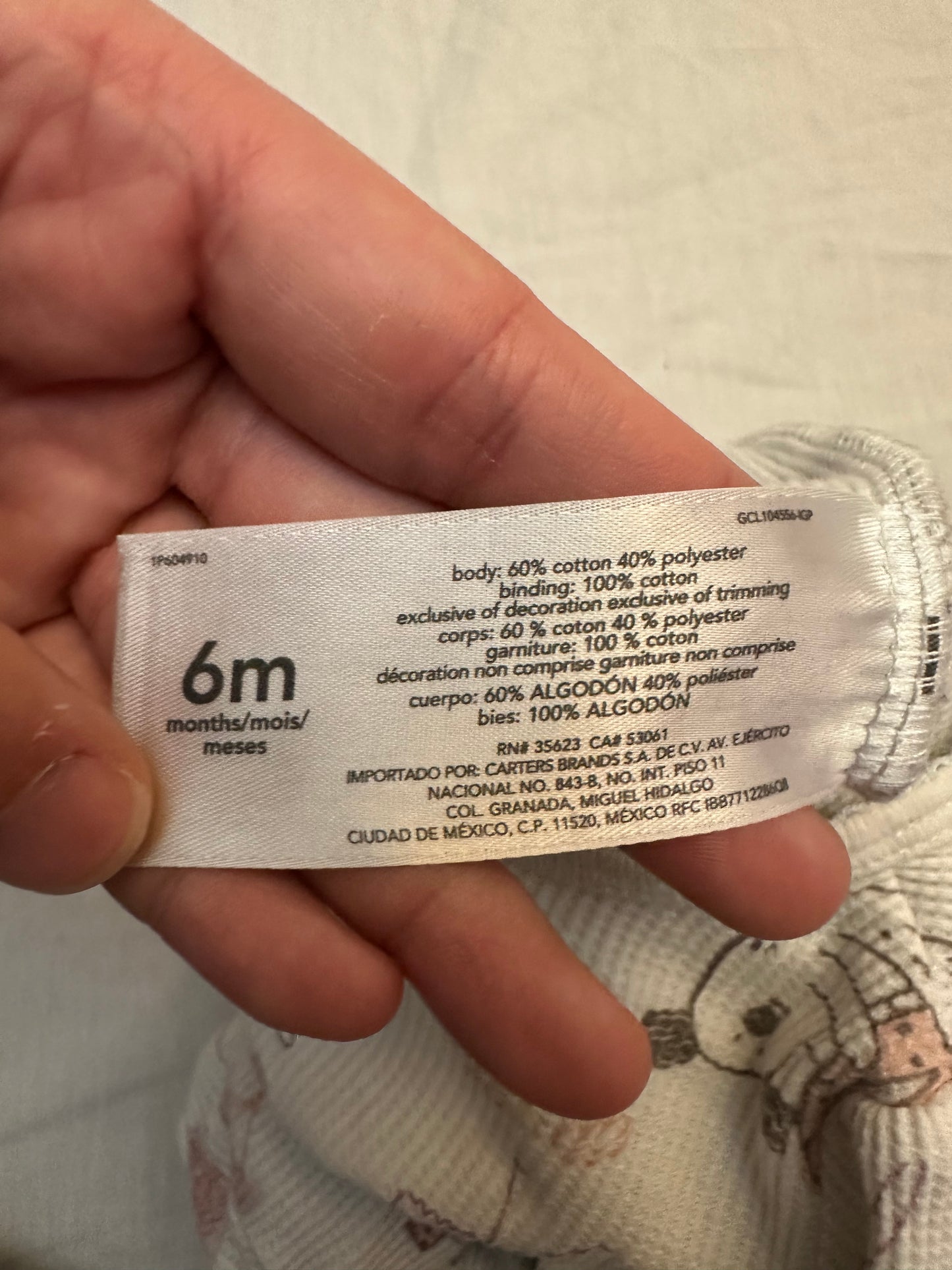 CARTER’S Waffle Knit Sleeper | 6M