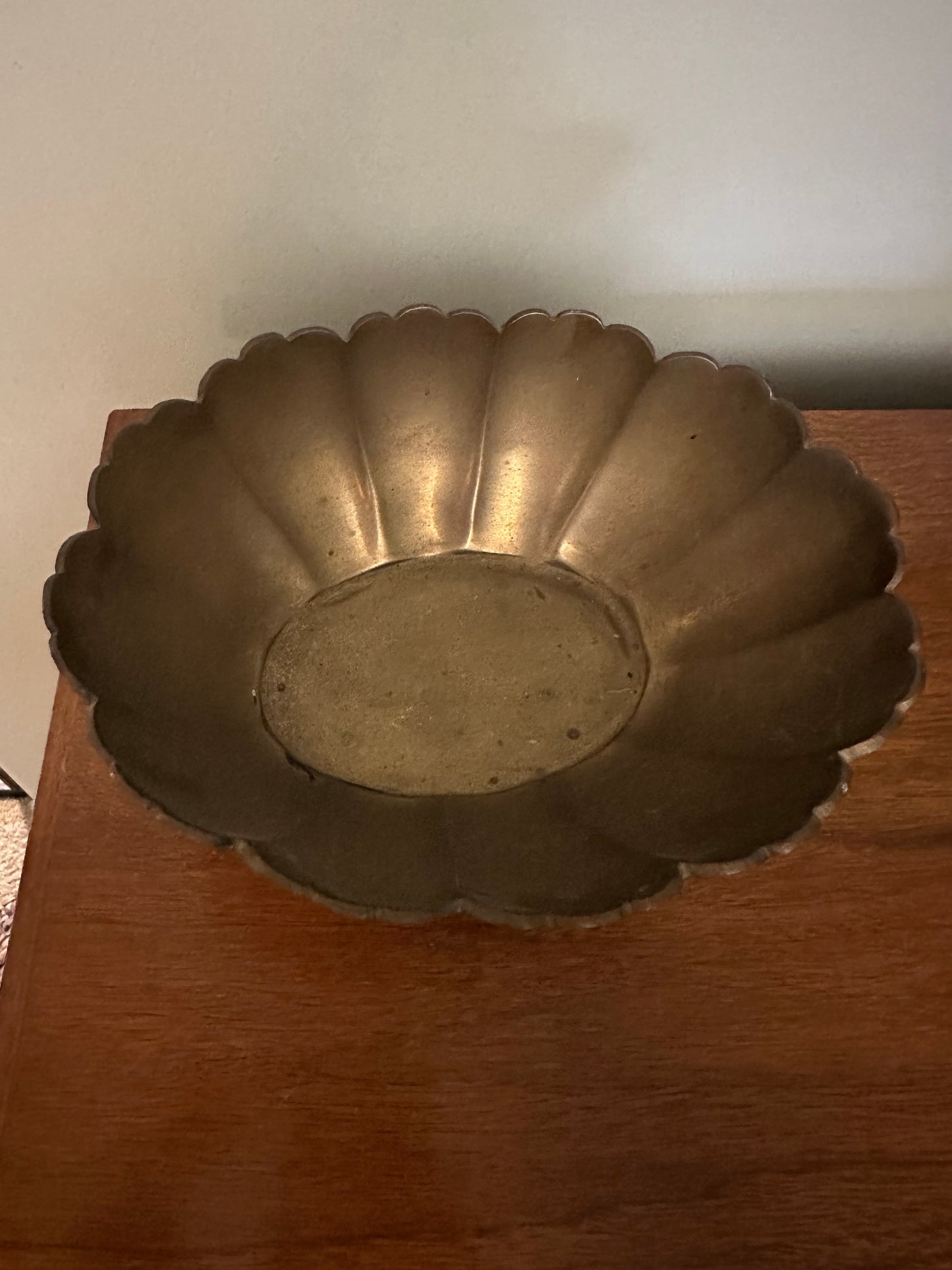 VINTAGE Footed Brass Bowl