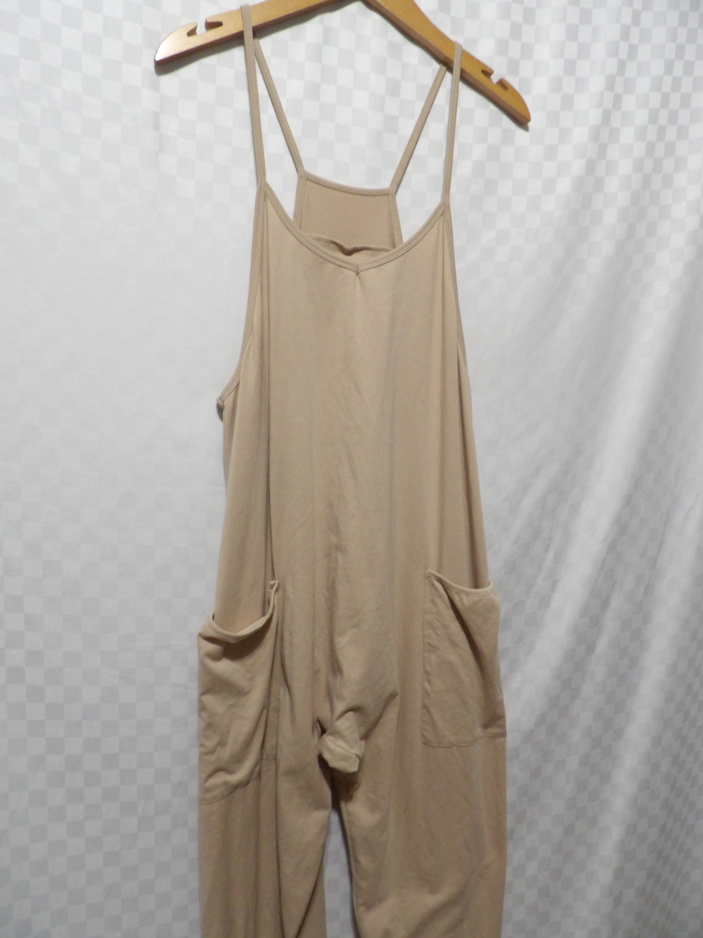 BEIGE Loose Fit Overalls | M